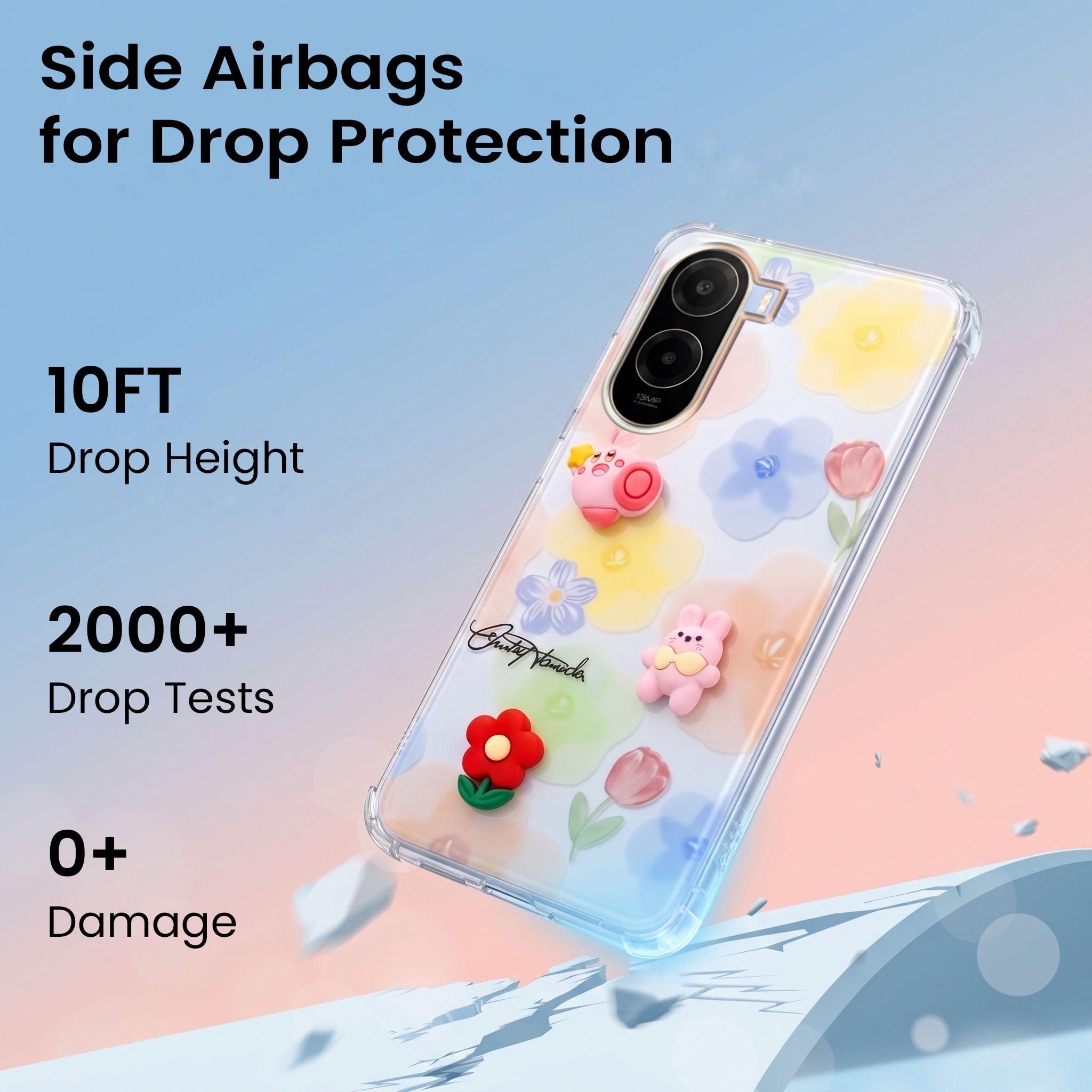 For Poco C81 5G Back Cover Case (3D Cute Cartoons | Hard Back Side Soft | Matte Premium Finish | HD Printing)