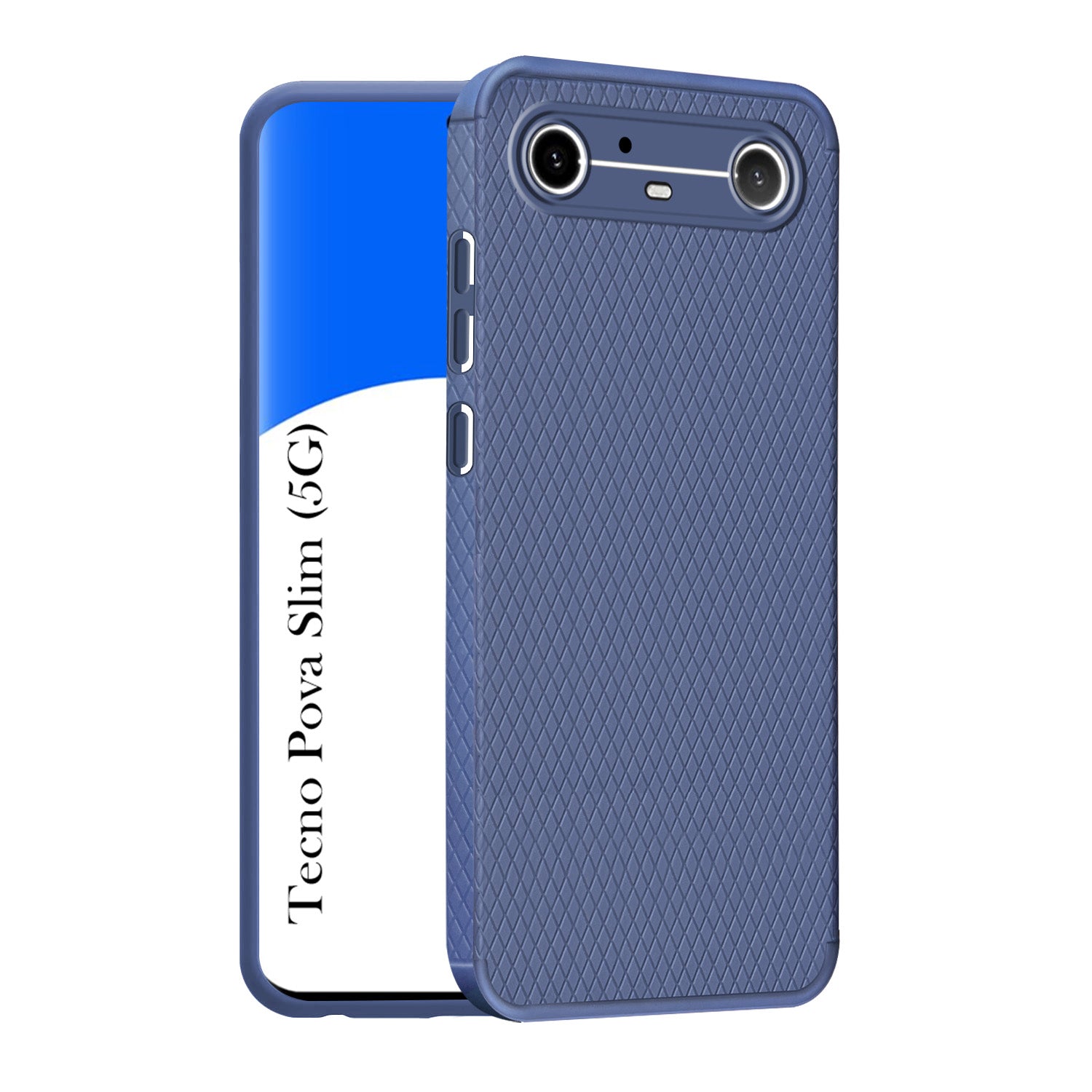For Tecno Pova Slim Back Cover Case Liquid Silicone (Camera Protection | Side Grip Texture | Soft and Flexible)