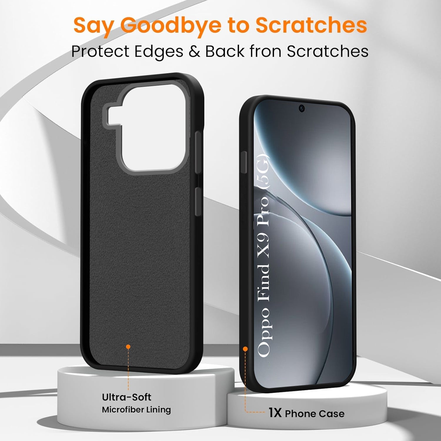 For Oppo Find X9 Pro Back Cover Case Rubberised (Textured Grip Design | Micro-Fiber Cloth Inside | Slim and Light Weight | Soft Touch and Feel)