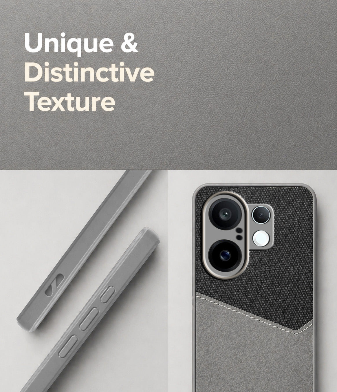 For Vivo X200 FE Back Cover Case (Dual PU Leather Stitch | Professional Minimalist | Soft and Flexible)