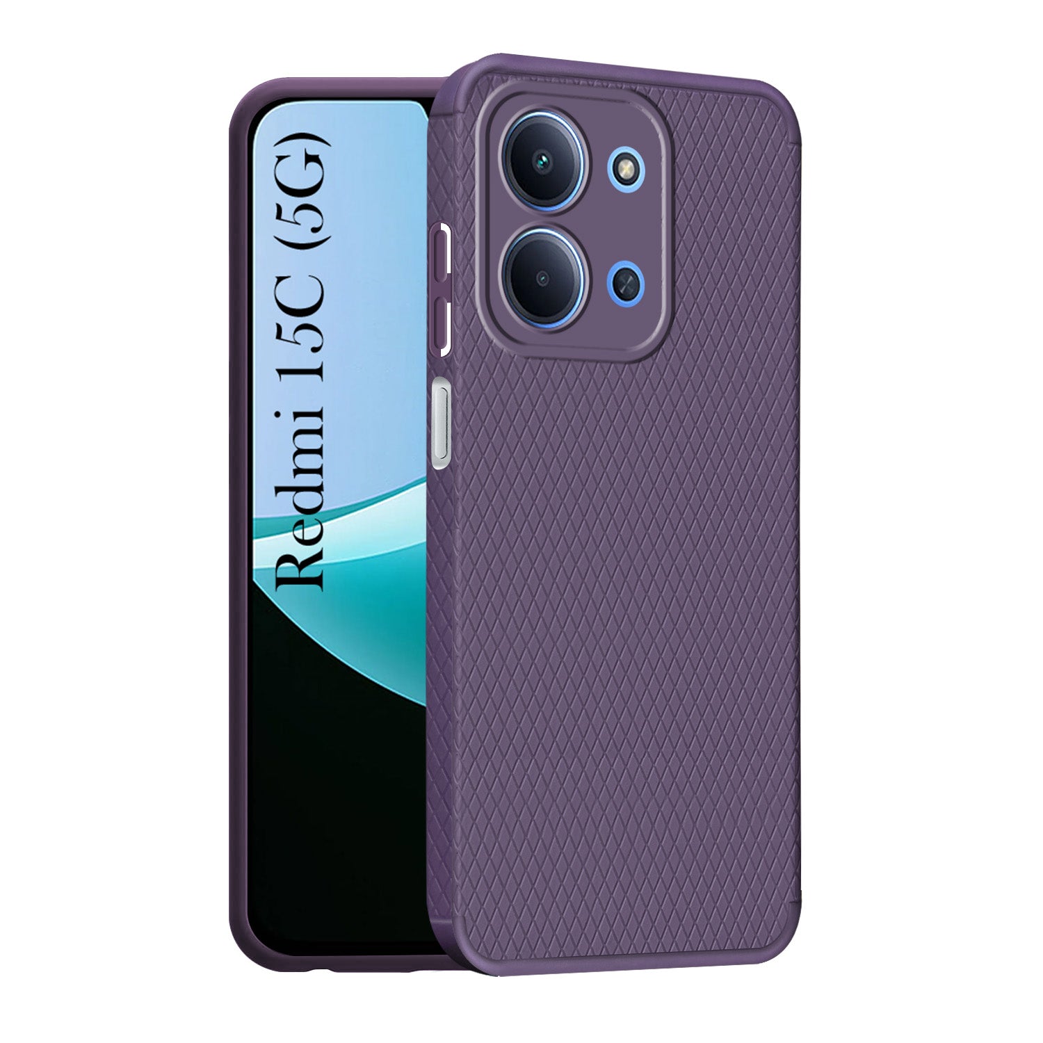 For Redmi 15C Back Cover Case Liquid Silicone (Camera Protection | Side Grip Texture | Soft and Flexible)