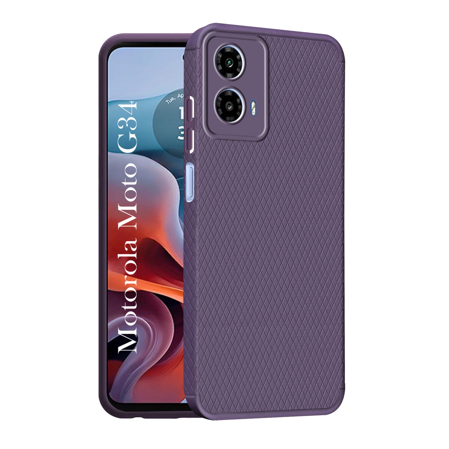 For Motorola Moto G34 5G Back Cover Case (Liquid Silicone | Side Grip | Camera Protection)