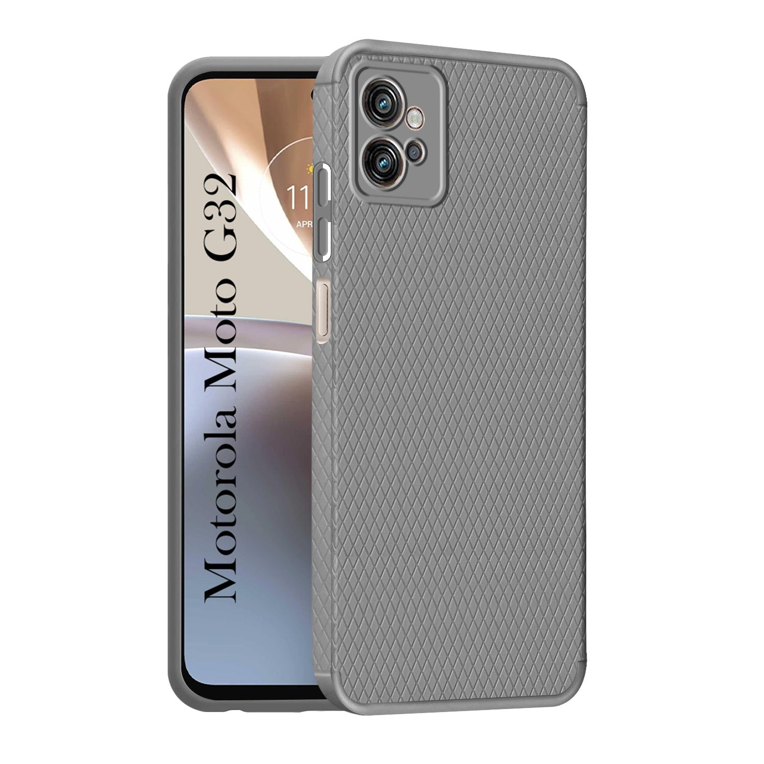 For Motorola Moto G32 Back Cover Case (Liquid Silicone | Side Grip | Camera Protection)