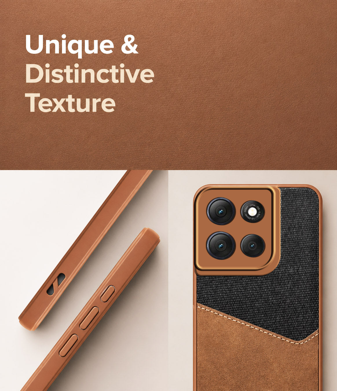 For Motorola Moto G86 Power Back Cover Case (Dual PU Leather Stitch | Professional Minimalist | Soft and Flexible)