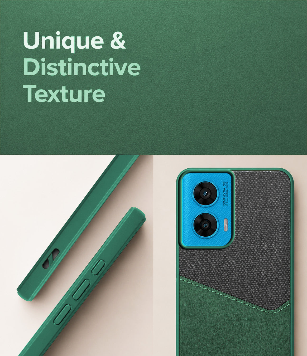 For Motorola Moto G96 Back Cover Case (Dual PU Leather Stitch | Professional Minimalist | Soft and Flexible)
