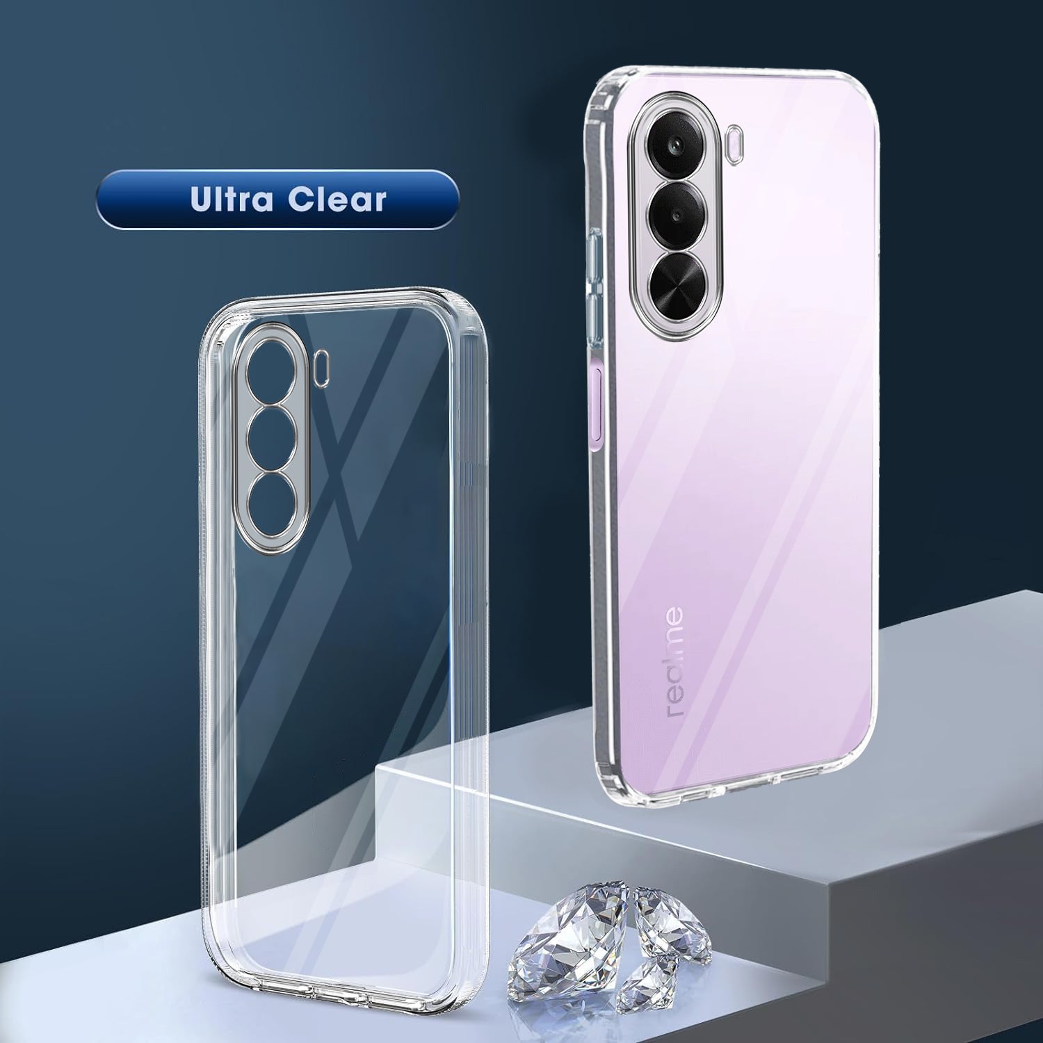 For Realme P4x Back Cover Case Silicone (Clear Shockproof Case with Camera Protection | Soft and Flexible | Transparent)