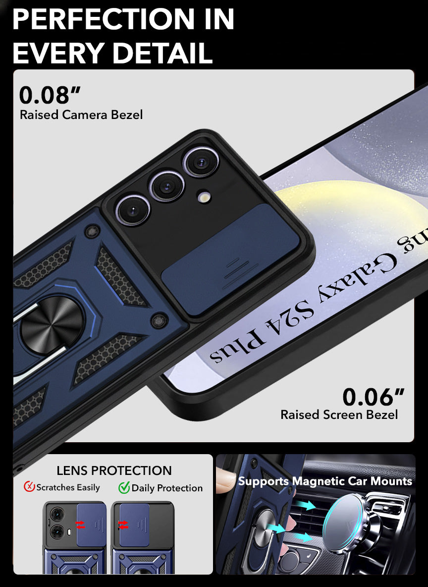 For Samsung Galaxy S24 Plus Back Cover Case (Hybrid Dual Armor Polycarbonate)