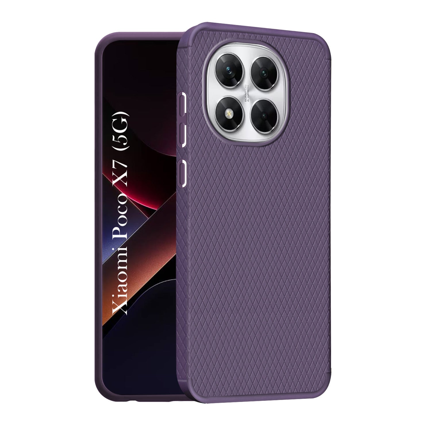 For Xiaomi Poco X7  Back Cover Case (Liquid Silicone | Side Grip | Camera Protection)