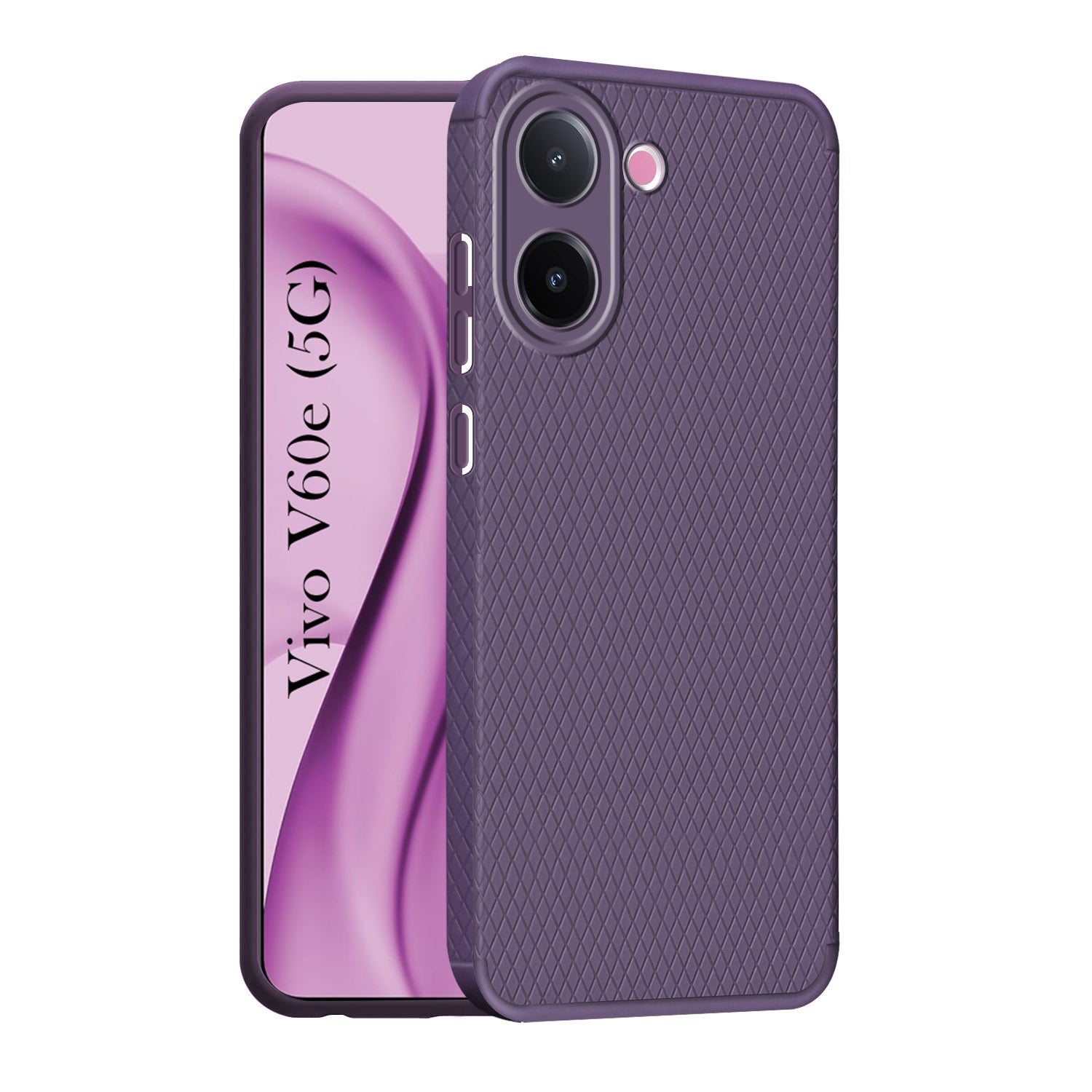 For Vivo V60e Back Cover Case Liquid Silicone (Camera Protection | Side Grip Texture | Soft and Flexible)