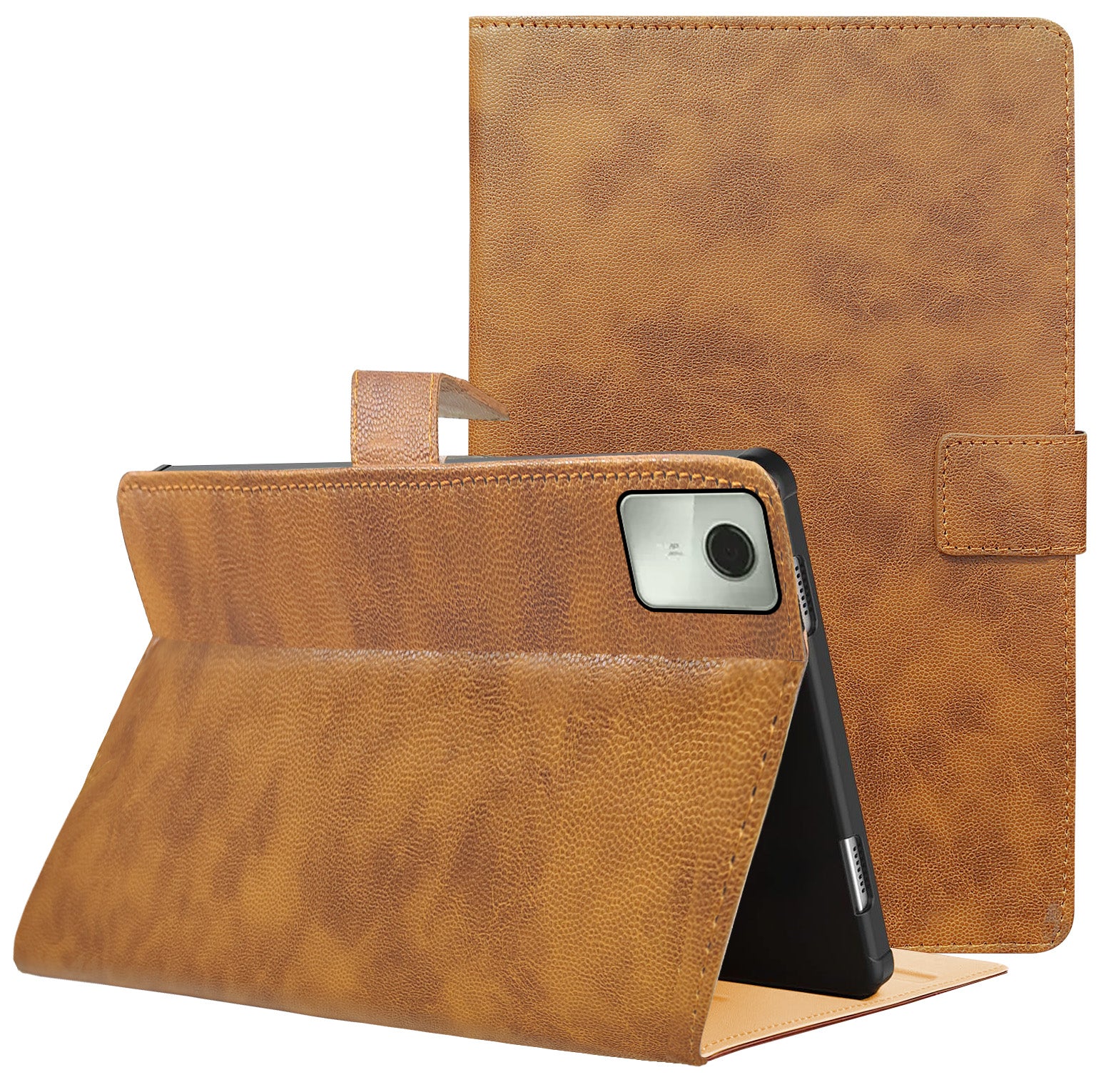 For Lenovo Tab M11 11 Inch TB330FU/TB330KU Flip Cover Folio Cover (PU Leather | Multi-Angle Smart Stand | Card Storage Slots | Silicone Back Pouch)