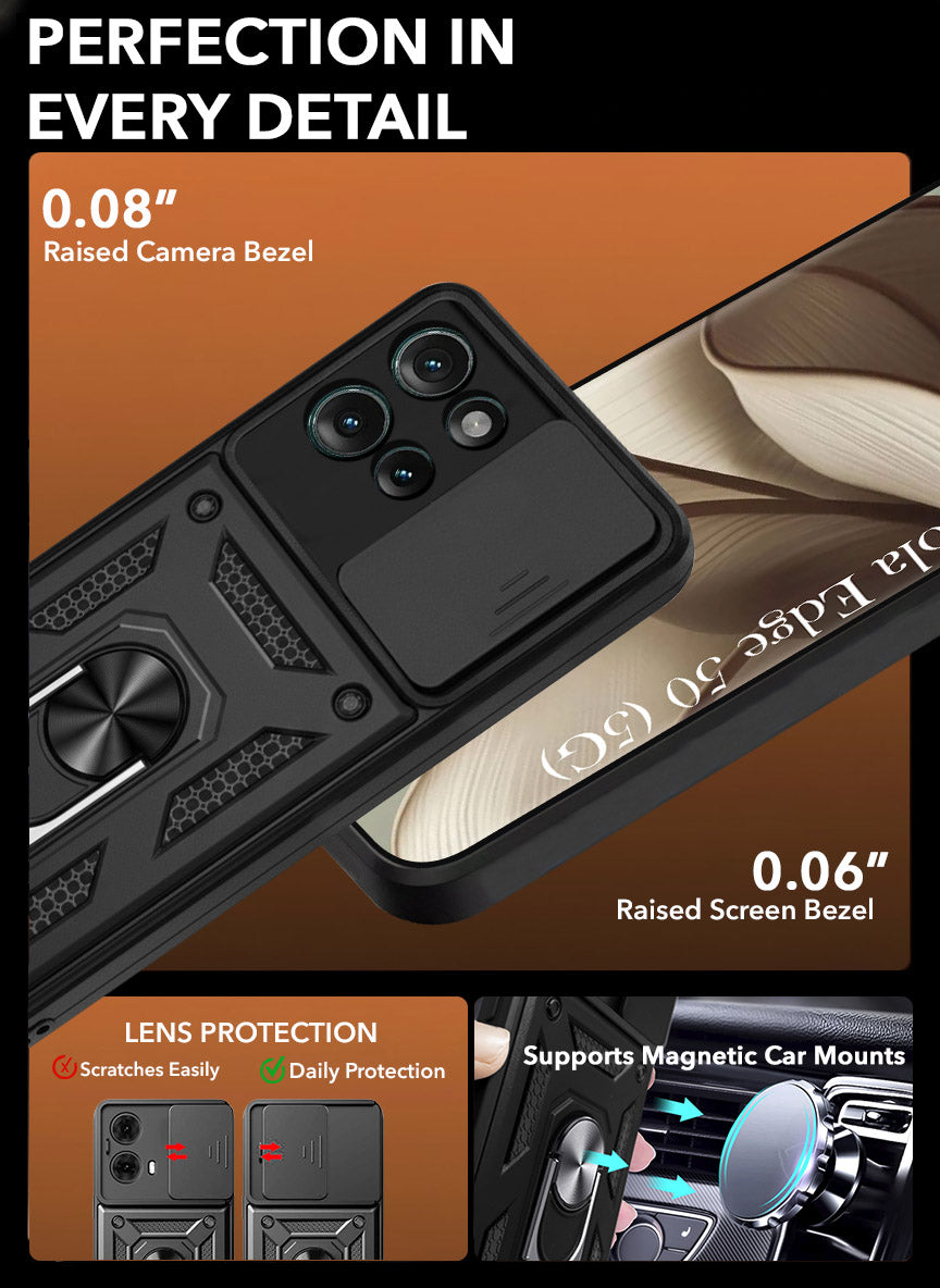 For Motorola Moto Edge 50 Back Cover Case   (Hybrid Dual Armor Polycarbonate)