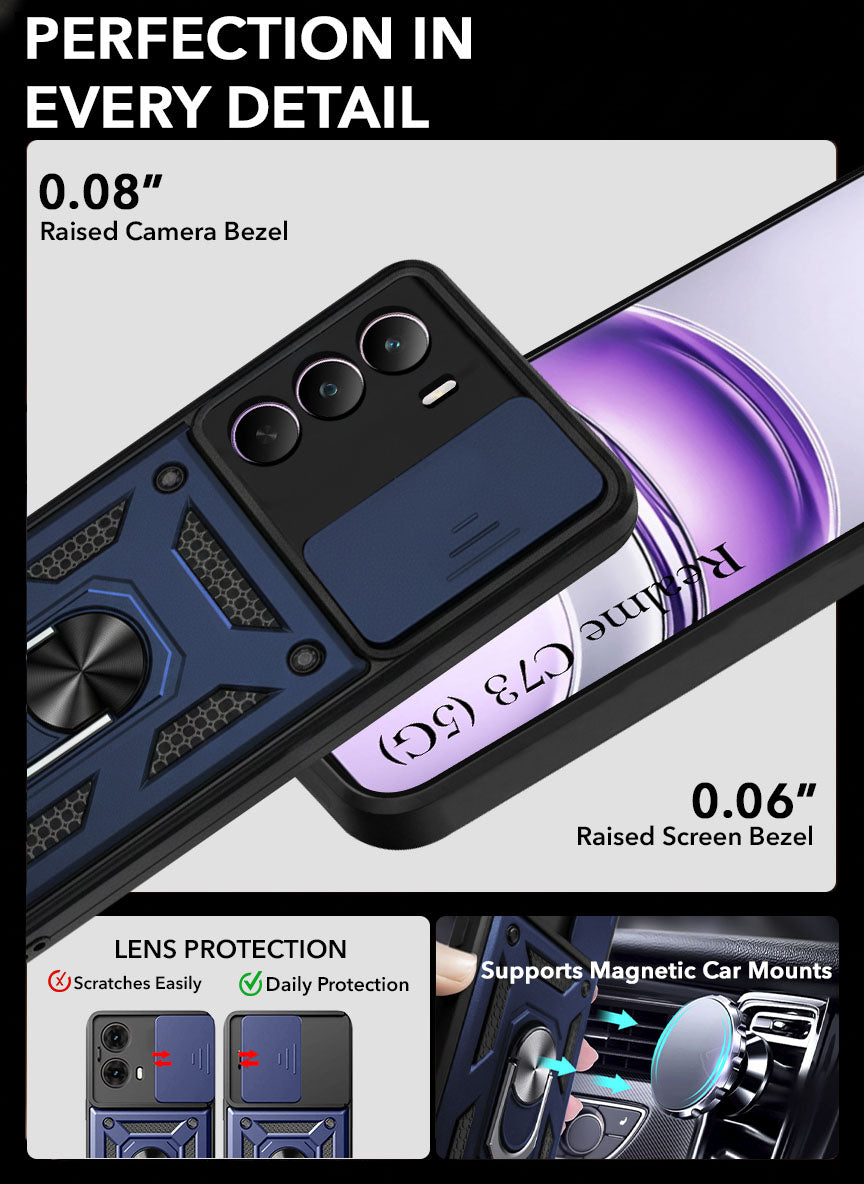 For Realme C73 Back Cover Case (Hybrid Dual Armor Polycarbonate)