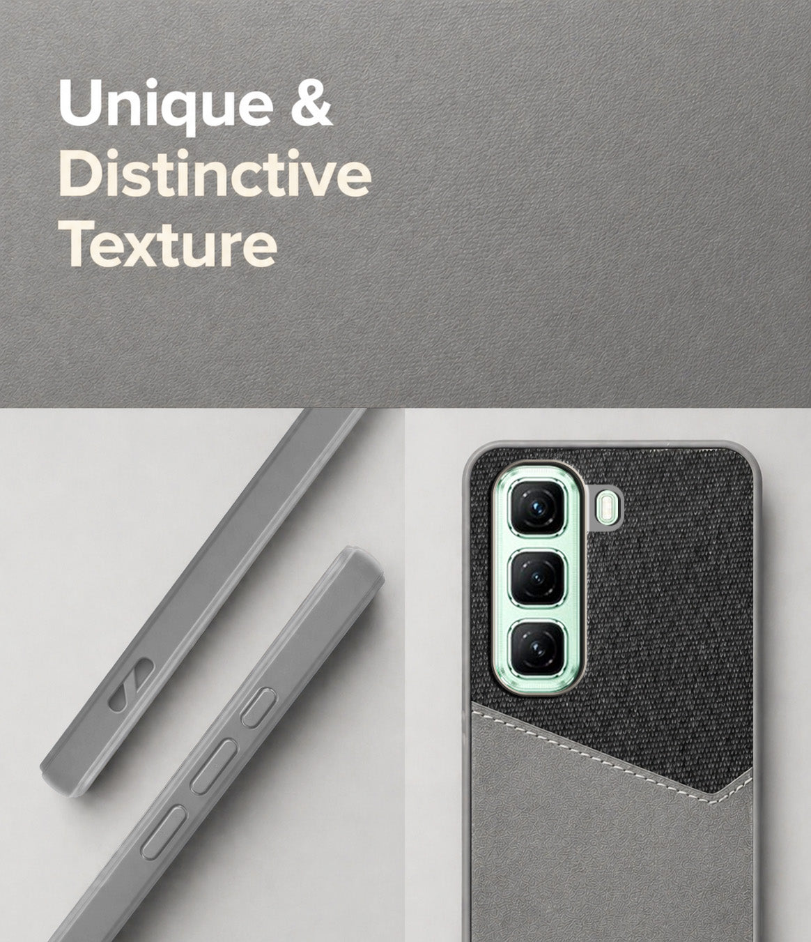 For Infinix Hot 50 5G Back Cover Case (Dual PU Leather Stitch | Professional Minimalist | Soft and Flexible)