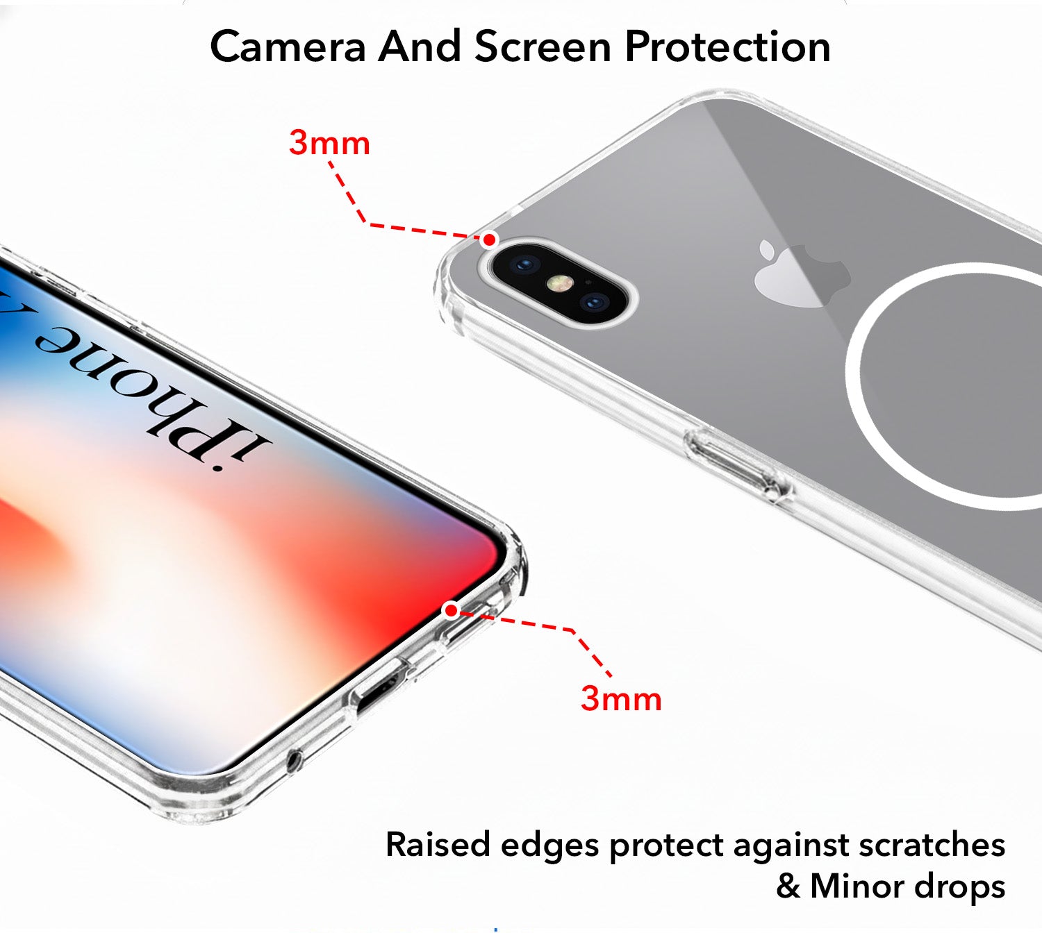 For Apple iPhone X Back Cover Case Silicone (Slim Paper Thin | Camera Protection Bump | Minimalist Professional | Soft Flexible)