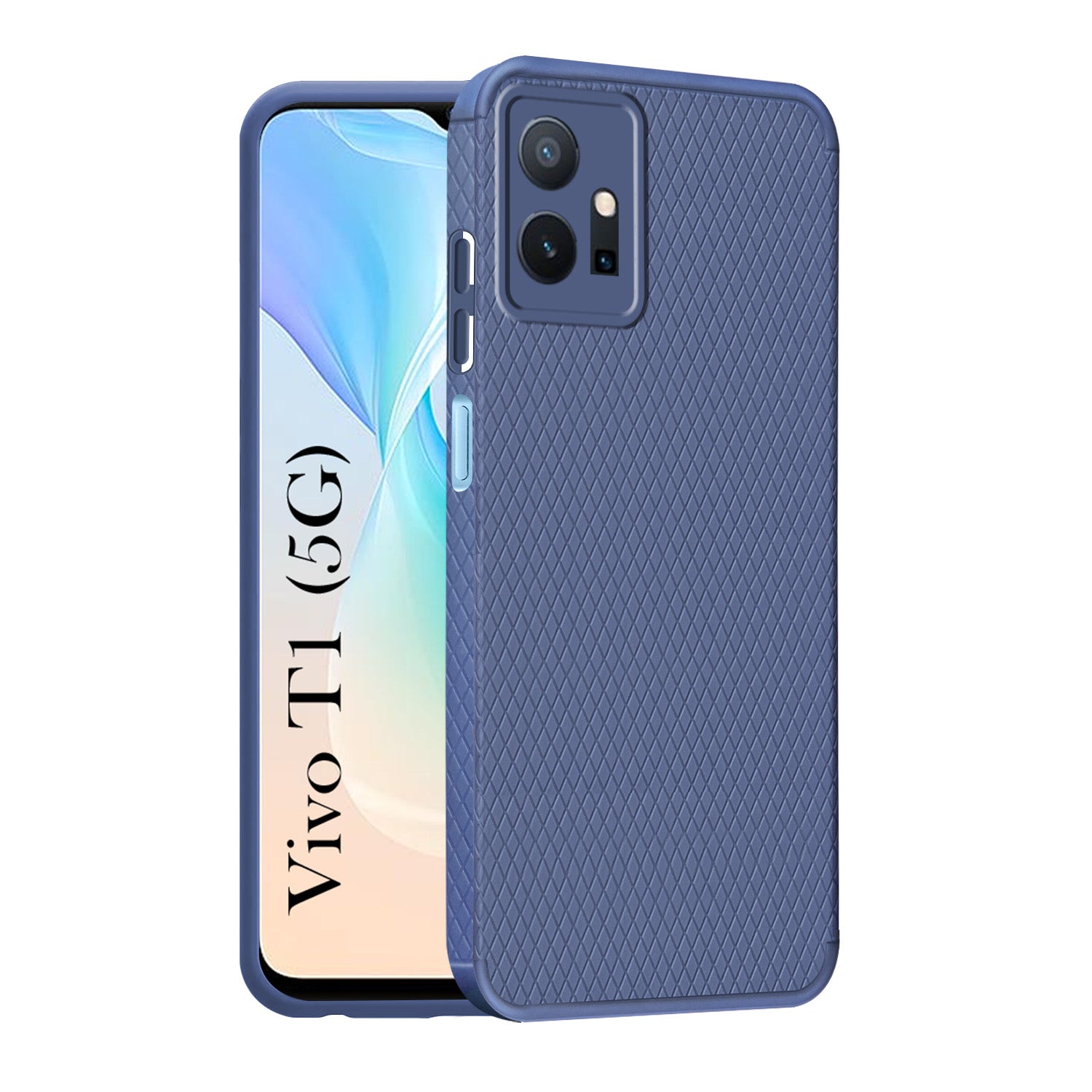 For Vivo T1 5G Back Cover Case (Liquid Silicone | Side Grip | Camera Protection)