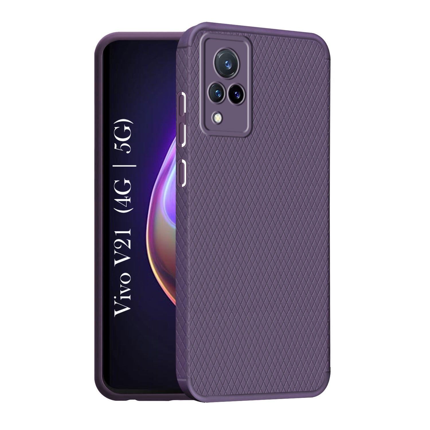For Vivo V21 | Vivo V21 5G Back Cover Case Liquid Silicone (Camera Protection | Side Grip Texture | Soft and Flexible)