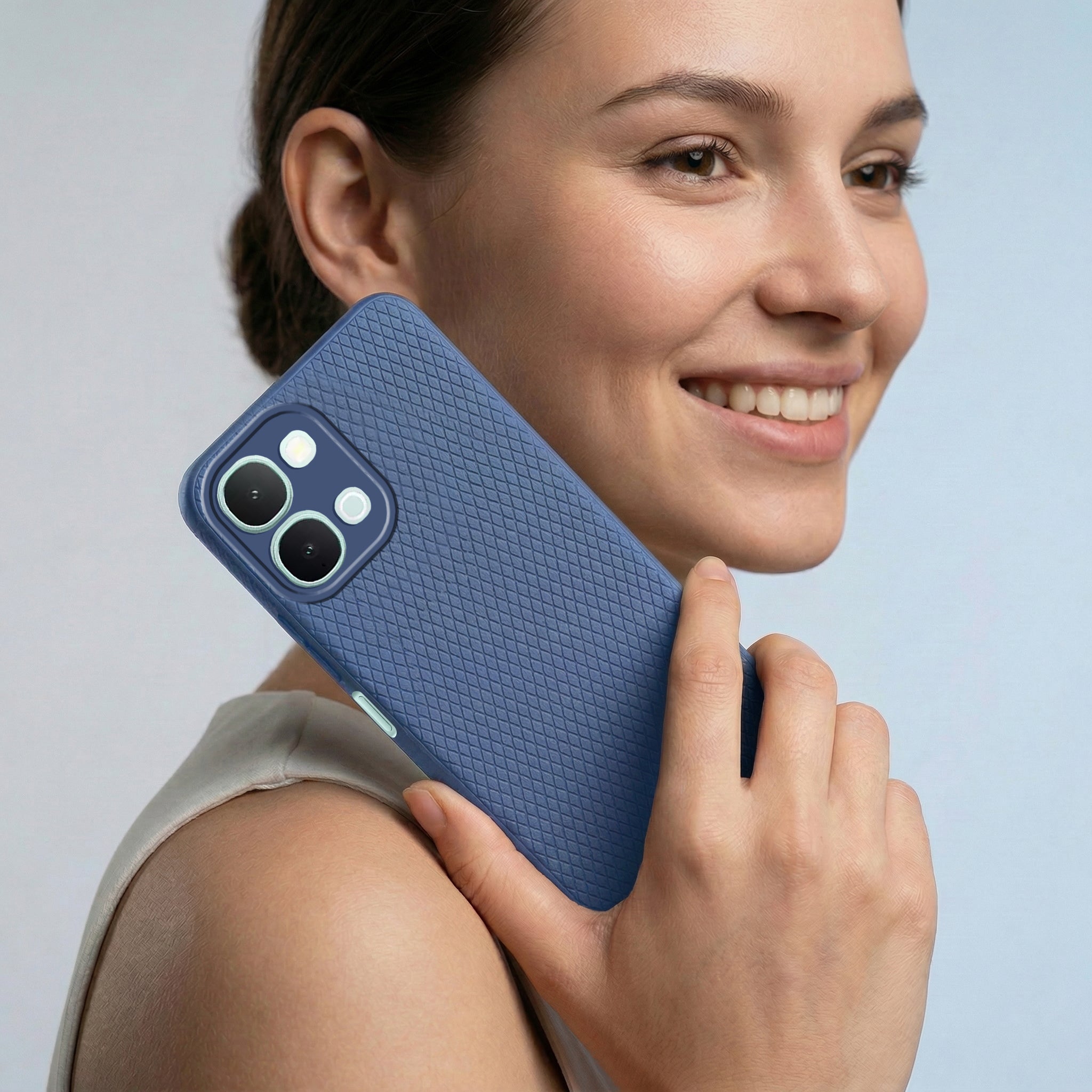 For Vivo iQOO Z11x 5G Combo with Back Cover and 9H Tempered Glass (Liquid Silicone | Camera Protection | Oleophobic Coating Screen Glass)