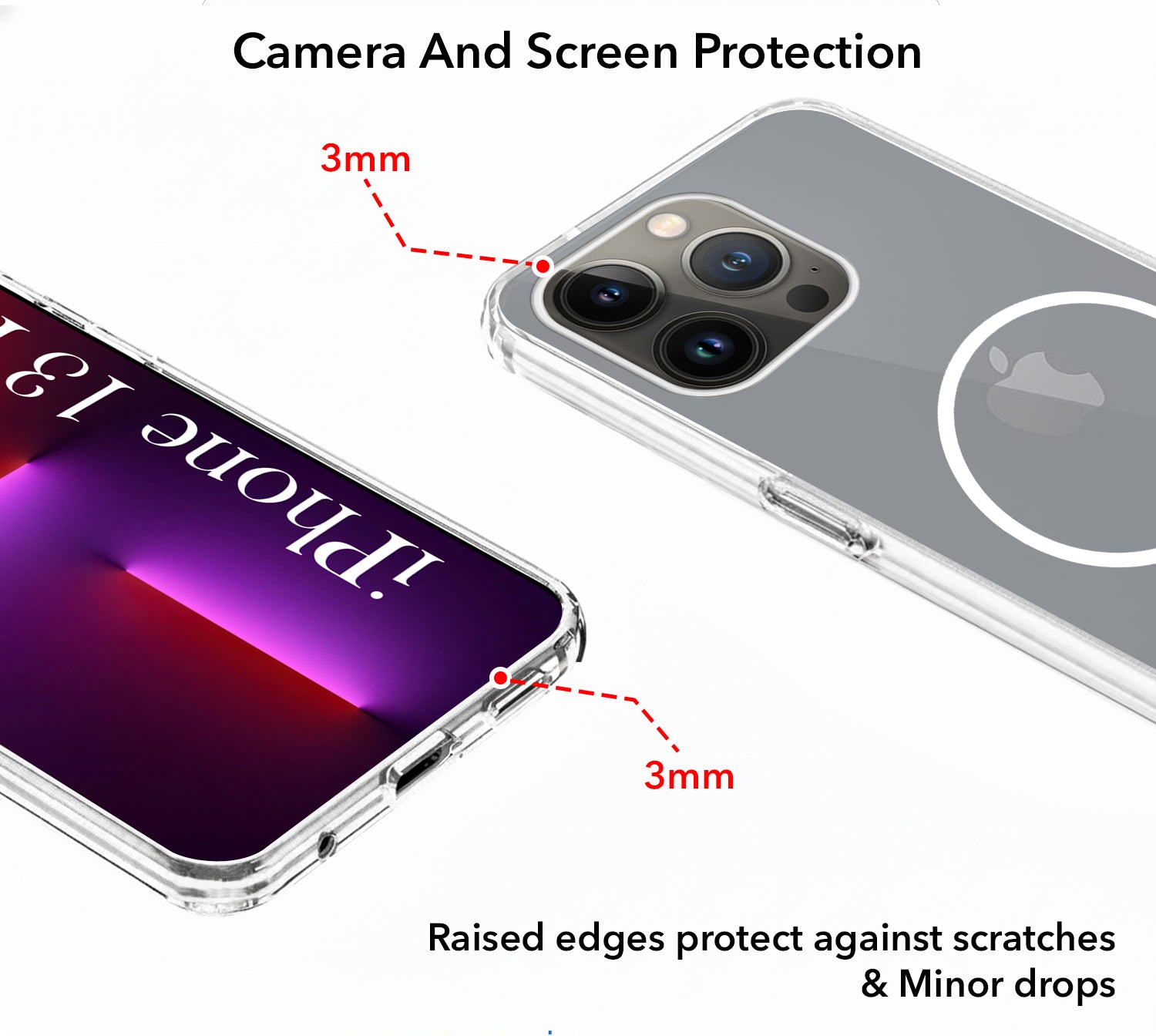 For Apple iPhone 13 Pro Back Cover Case Silicone (Slim Paper Thin | Camera Protection Bump | Minimalist Professional | Soft Flexible)