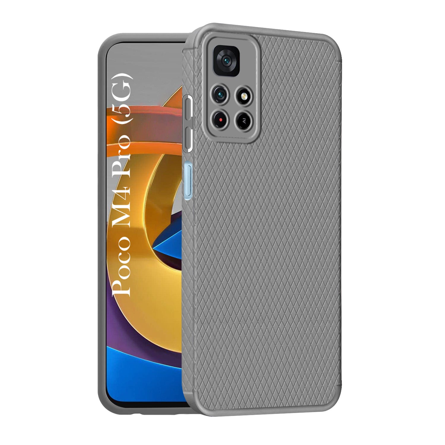 For Poco M4 Pro 5G Back Cover Case Liquid Silicone (Camera Protection | Side Grip Texture | Soft and Flexible)