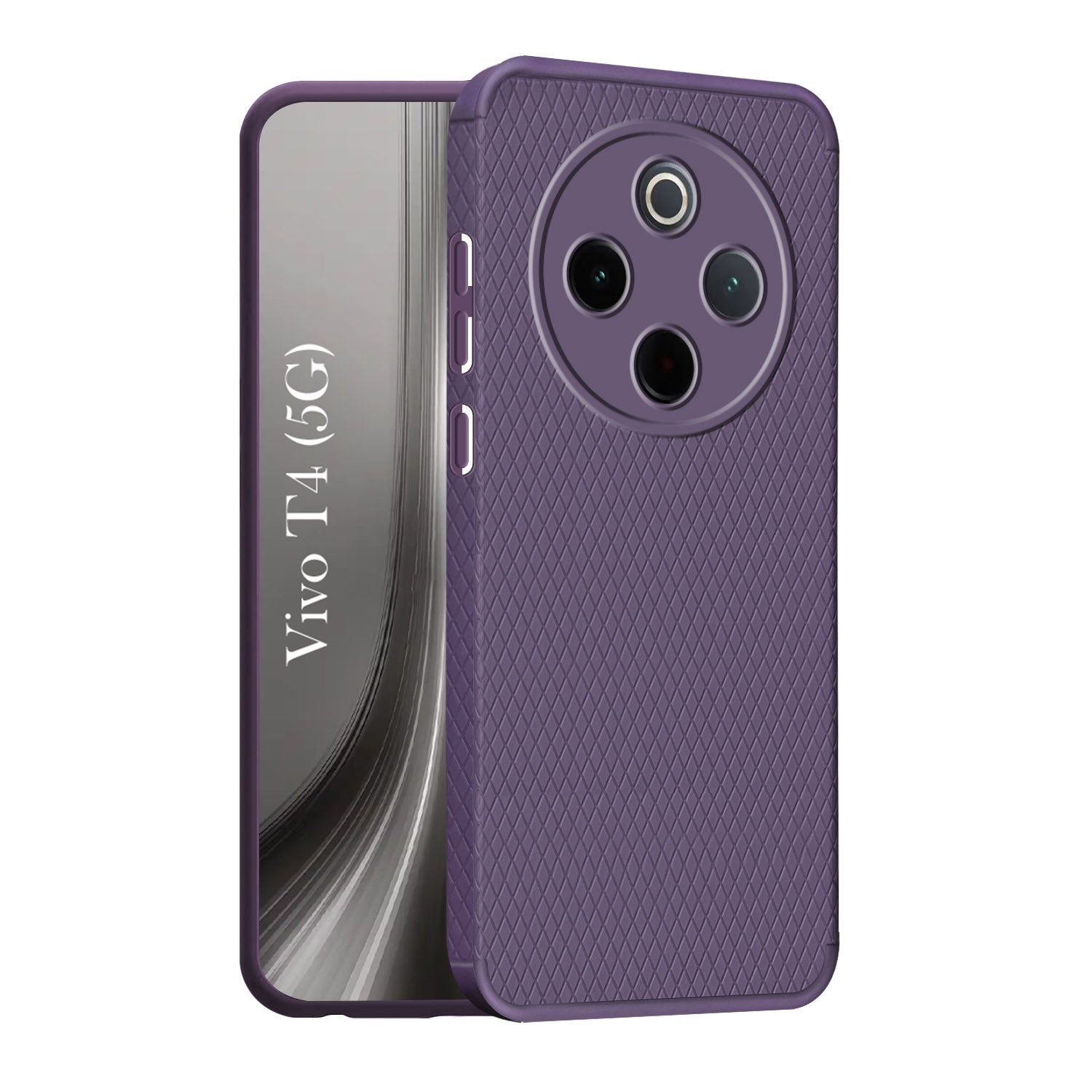 For Vivo T4 Back Cover Case (Liquid Silicone | Side Grip | Camera Protection)