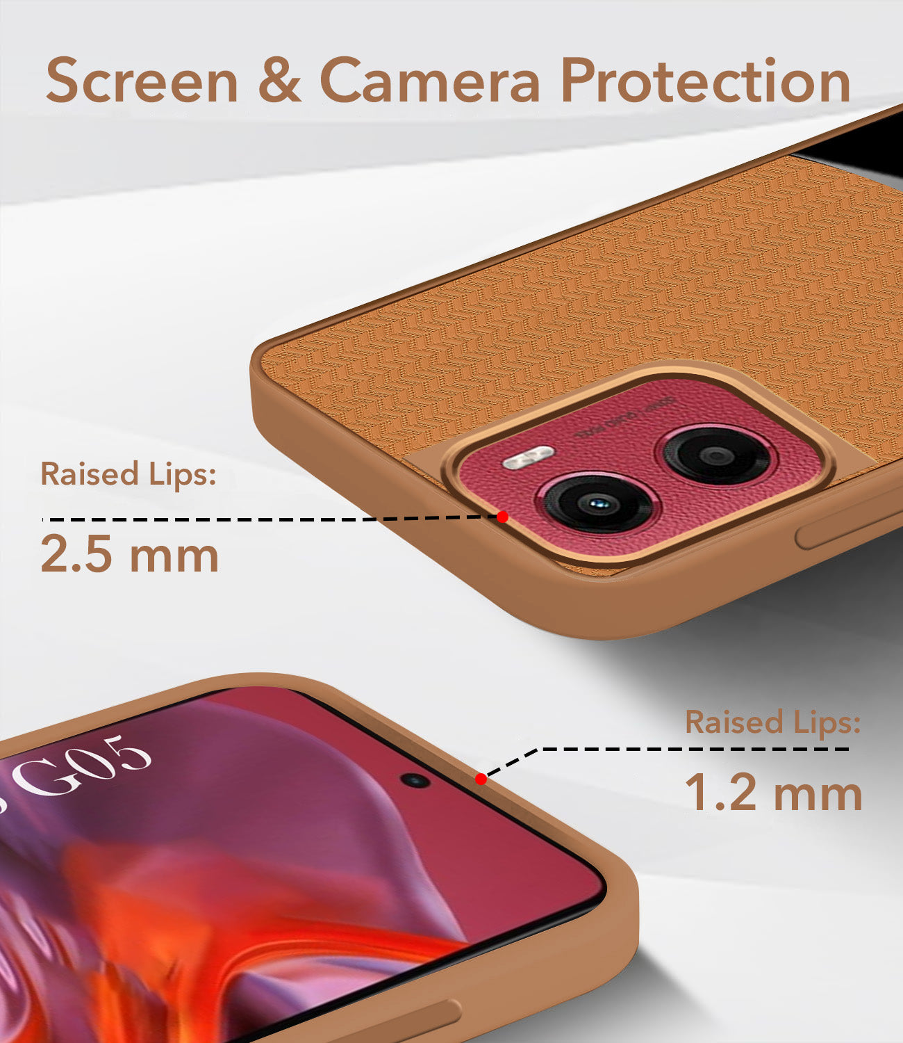 For Motorola Moto G05 Silicone Finish Back Cover Case (Premium Minimalist Professional Feel | Camera Protection Bump)