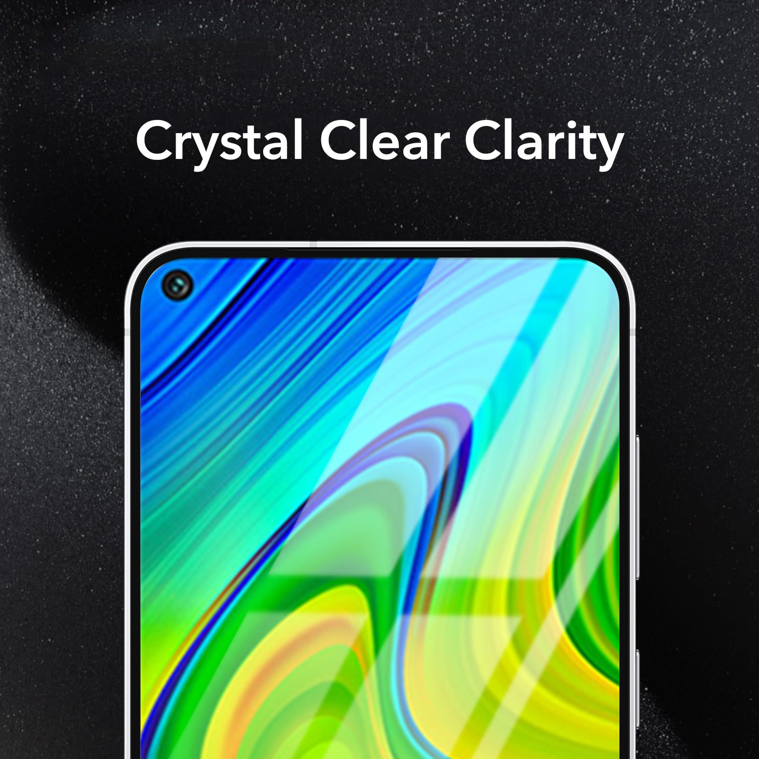 For Xiaomi Mi Redmi Note 9 Tempered Glass Military-Grade Gorilla Screen Protector With Installation Kit | Shatterproof, Full Coverage, HD Clear, Scratch Resistant (Pack of 1)