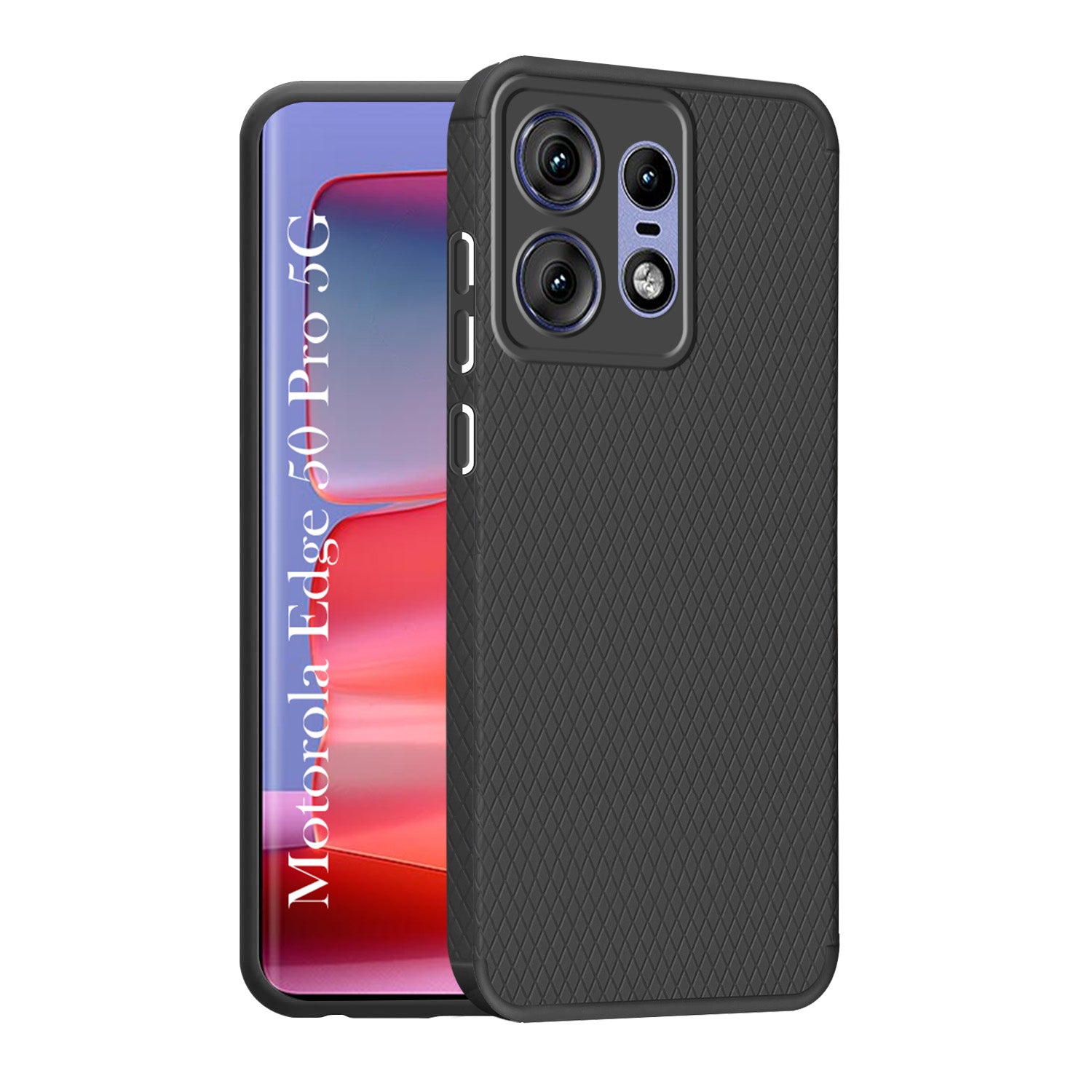 For Motorola Moto Edge 50 Pro Back Cover Case (Liquid Silicone | Side Grip | Camera Protection)