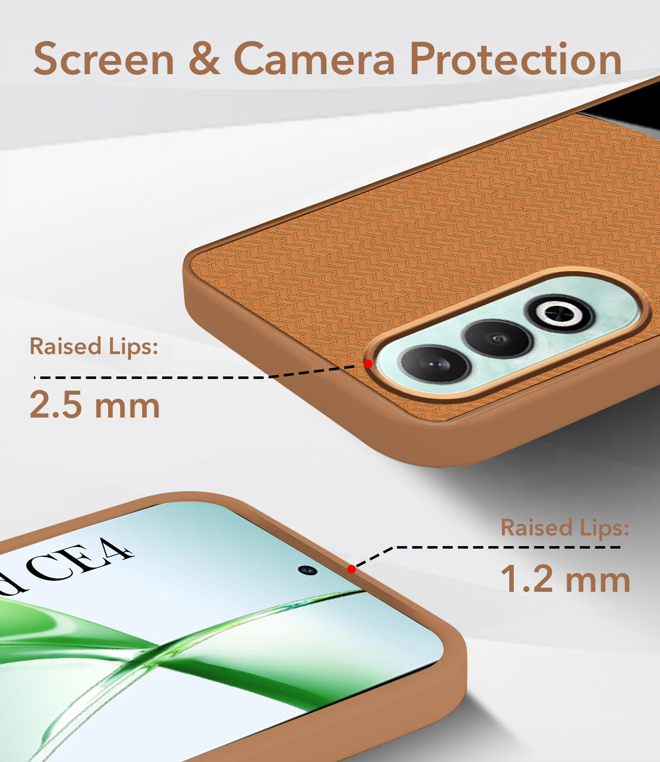 For Oneplus Nord CE 4 Back Cover Case (Elegant PU Leather Finish | Premium Minimalist Professional | Camera Protection Bump)