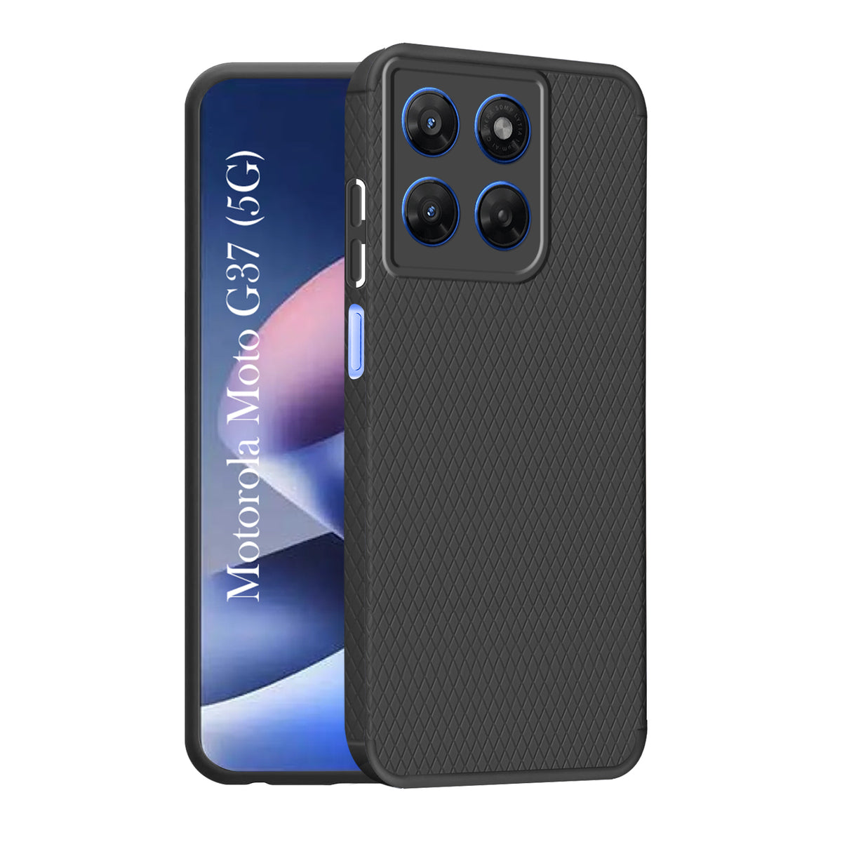 For Motorola Moto G37 Back Cover Case Liquid Silicone (Camera Protection | Side Grip Texture | Soft and Flexible)