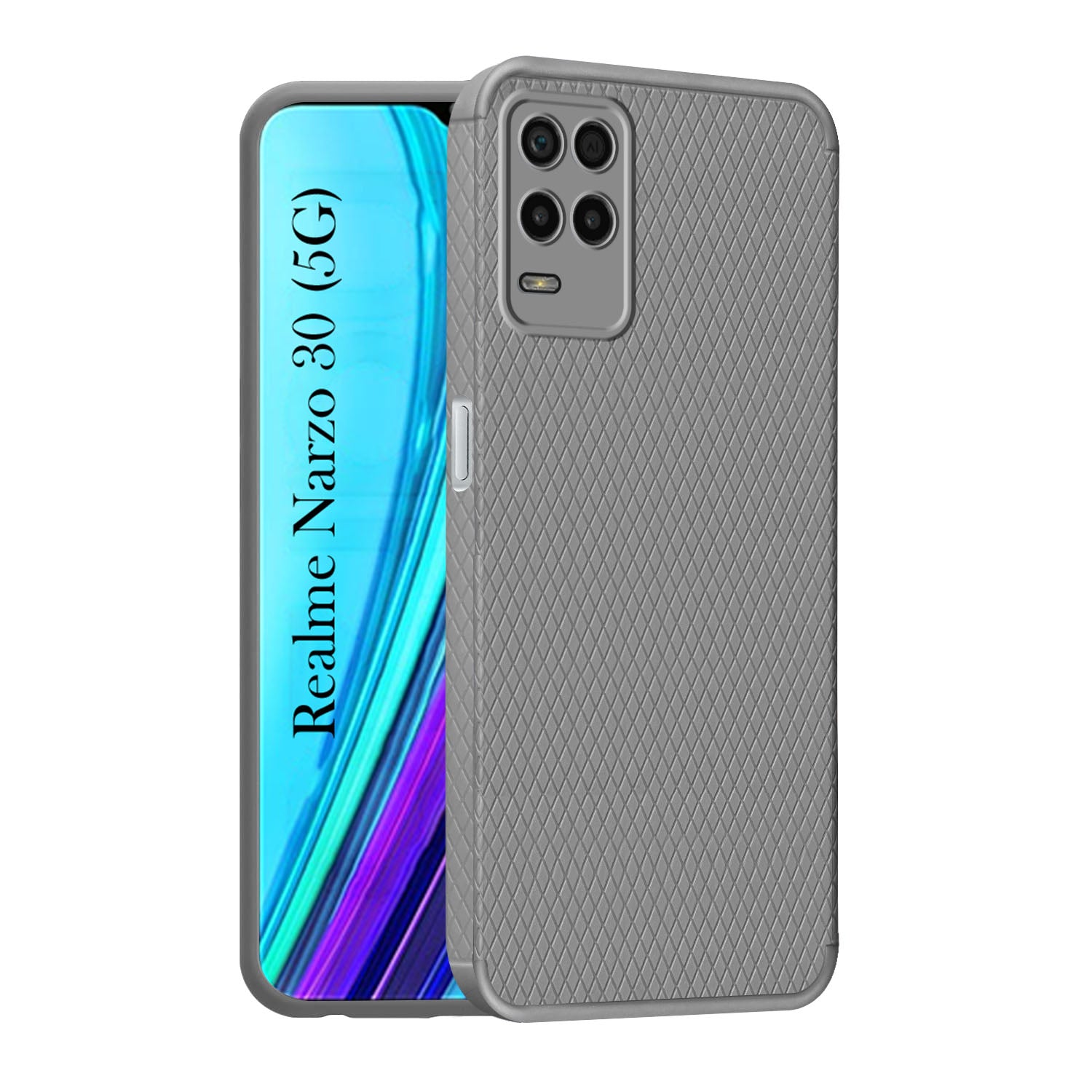 For Realme Narzo 30 5G Back Cover Case (Liquid Silicone | Side Grip | Camera Protection)