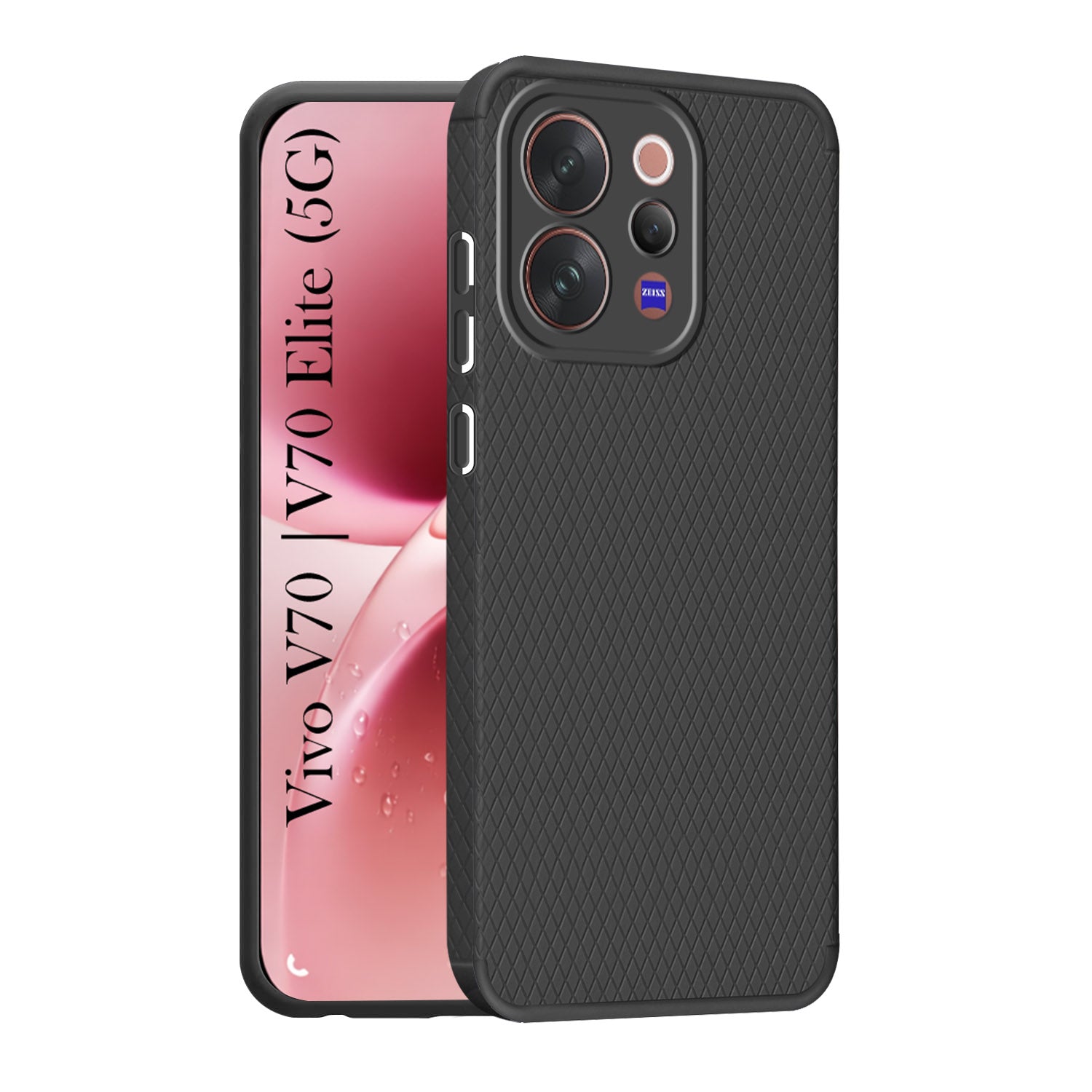 For Vivo V70 | Vivo V70 Elite 5G Back Cover Case Liquid Silicone (Camera Protection | Side Grip Texture | Soft and Flexible)