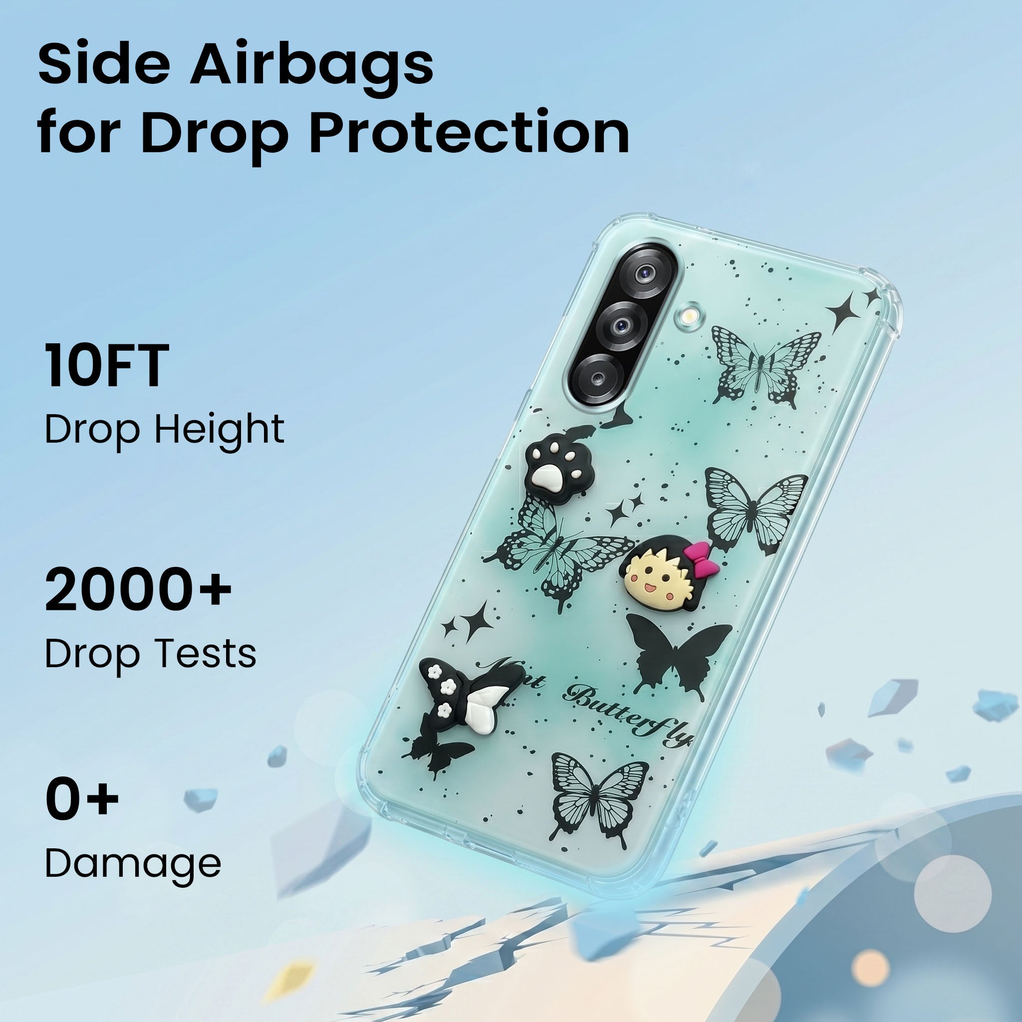 For Samsung Galaxy A26 5G Back Cover Case (3D Cute Cartoons | Hard Back Side Soft | Matte Premium Finish | HD Printing)