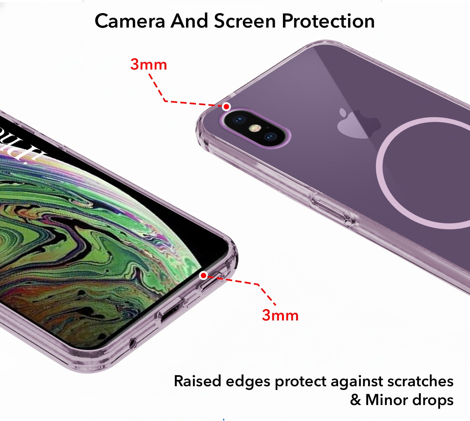 For Apple iPhone Xs Back Cover Case Silicone (Slim Paper Thin | Camera Protection Bump | Minimalist Professional | Soft Flexible)