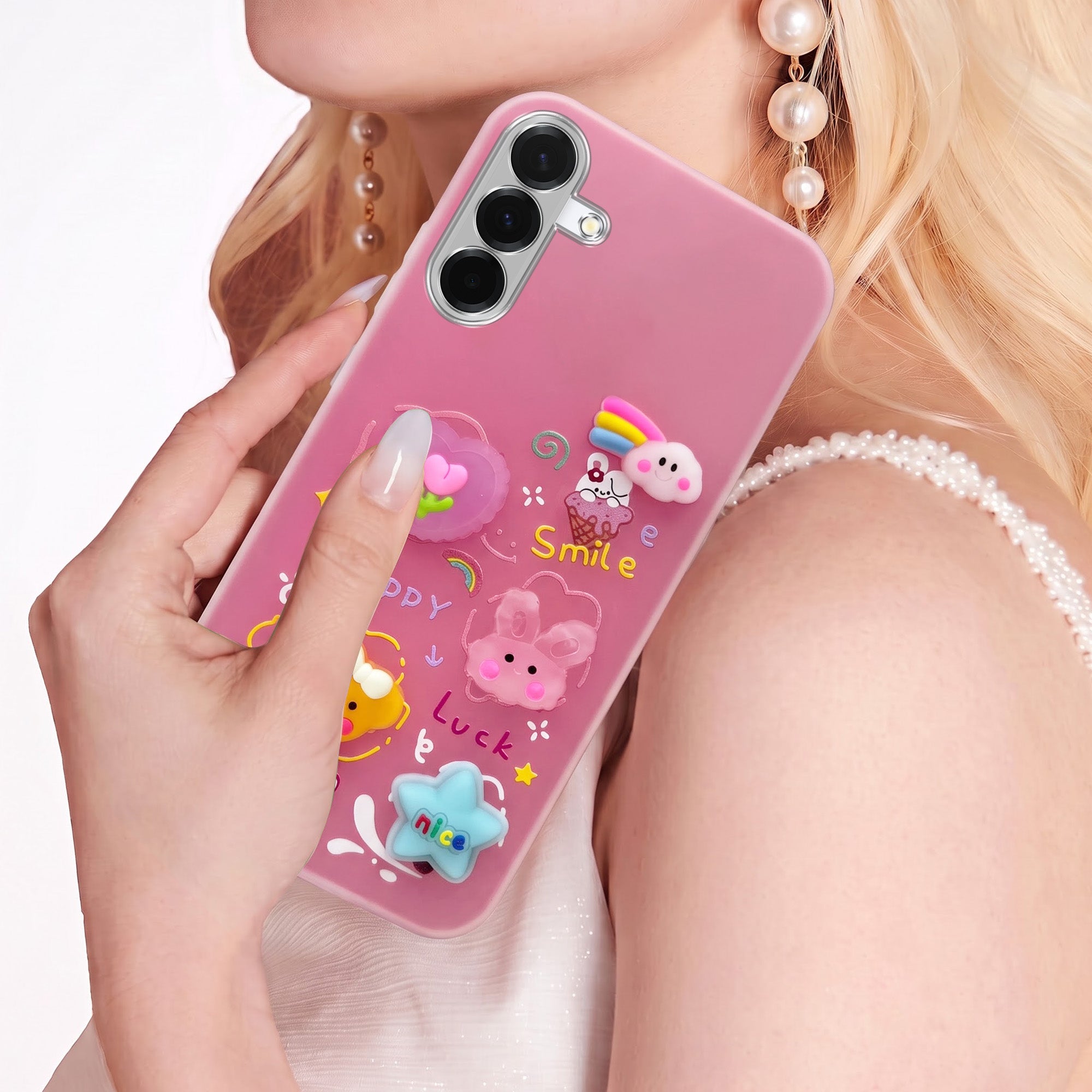For Samsung Galaxy A36 5G Back Cover Case (3D Cute Cartoons | Hard Back Side Soft | Matte Premium Finish | HD Printing)