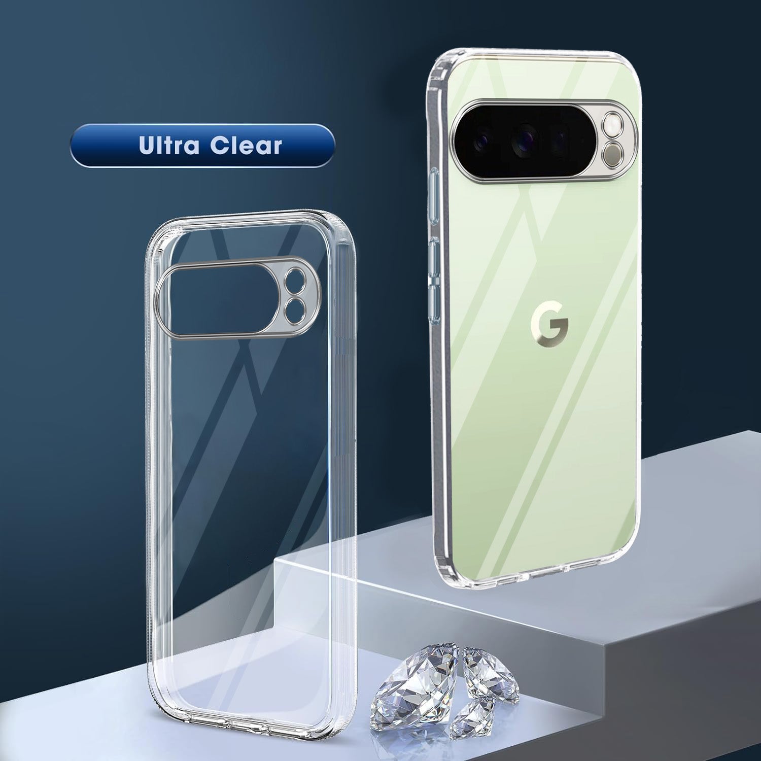 For Google Pixel 10 Pro XL Back Cover Case Silicone (Clear Shockproof Case with Camera Protection | Soft and Flexible | Transparent)
