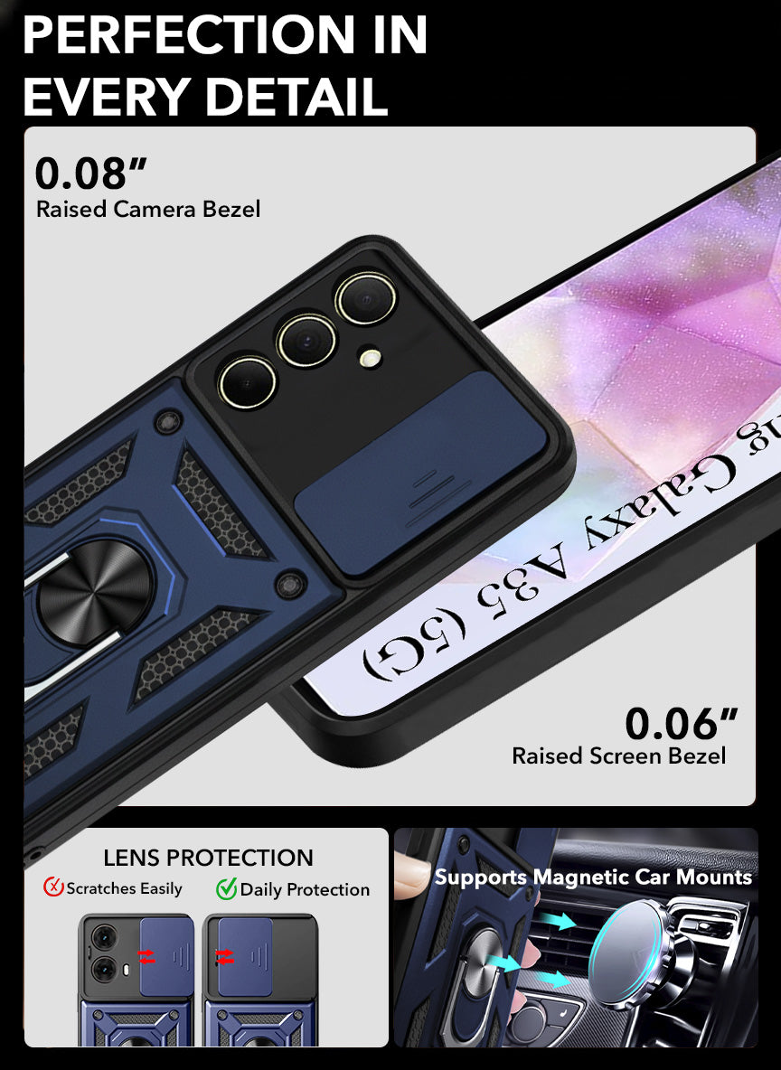 For Samsung Galaxy A35 5G Back Cover Case (Hybrid Dual Armor Polycarbonate)