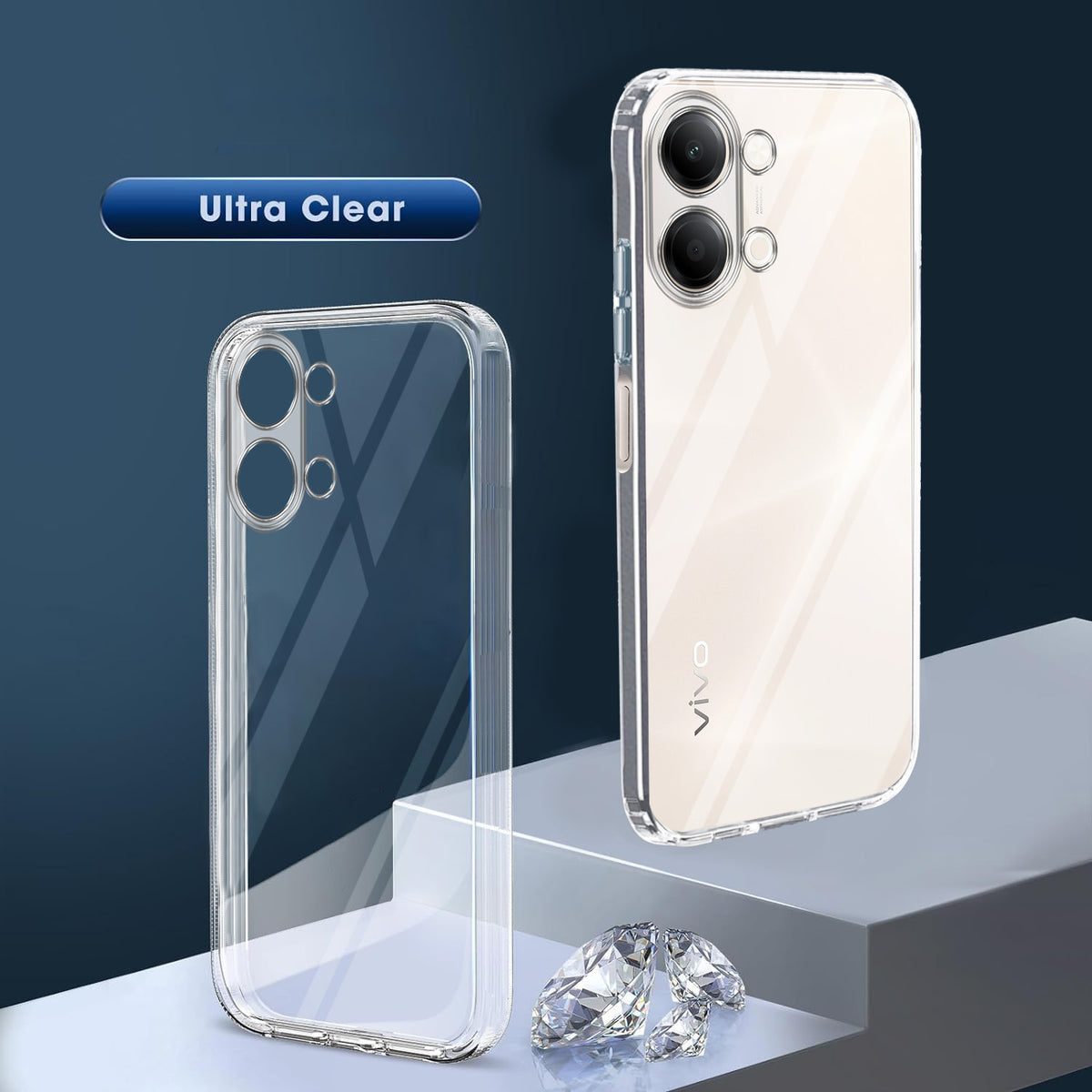 For Vivo Y05 (4G) | Vivo T5 Lite (5G) Back Cover Case Silicone (Clear Shockproof Case with Camera Protection | Soft and Flexible | Transparent)