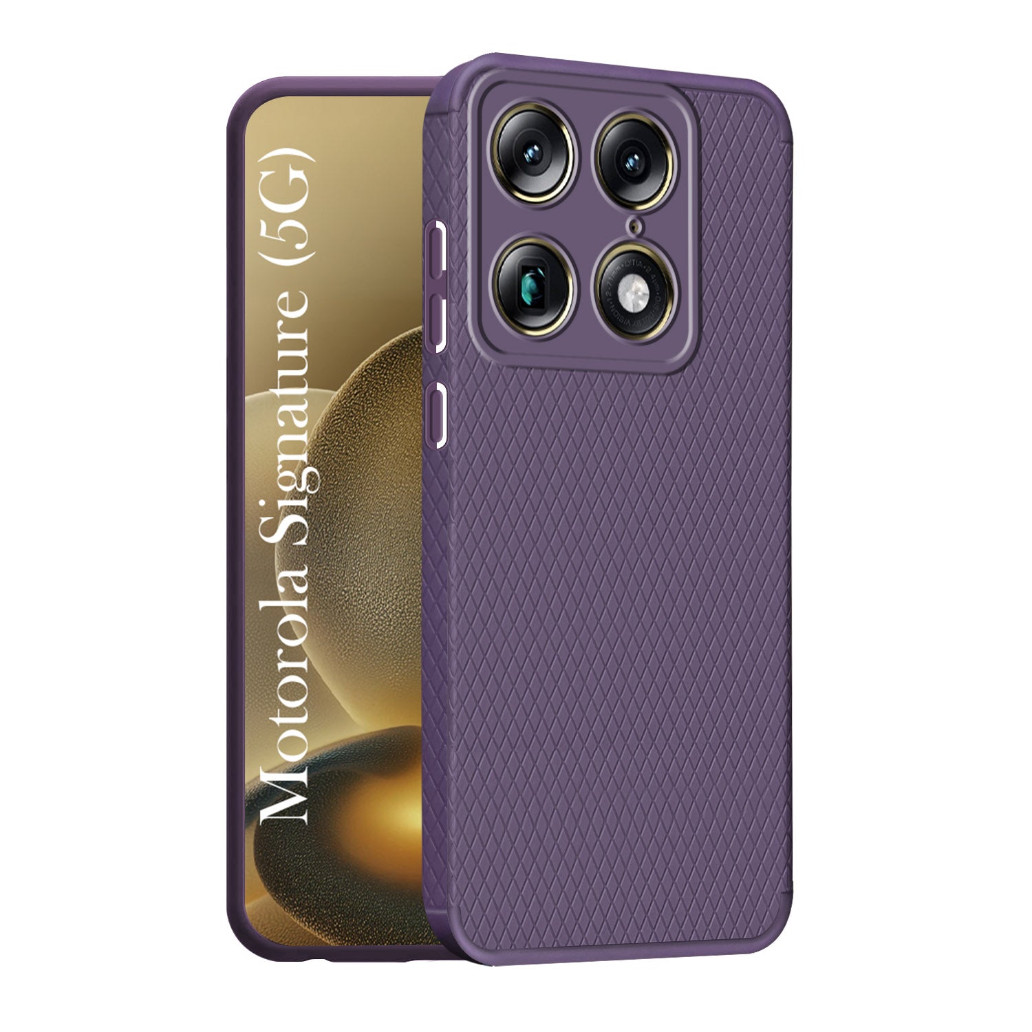For Motorola Moto Signature 5G Back Cover Case Liquid Silicone (Camera Protection | Side Grip Texture | Soft and Flexible)