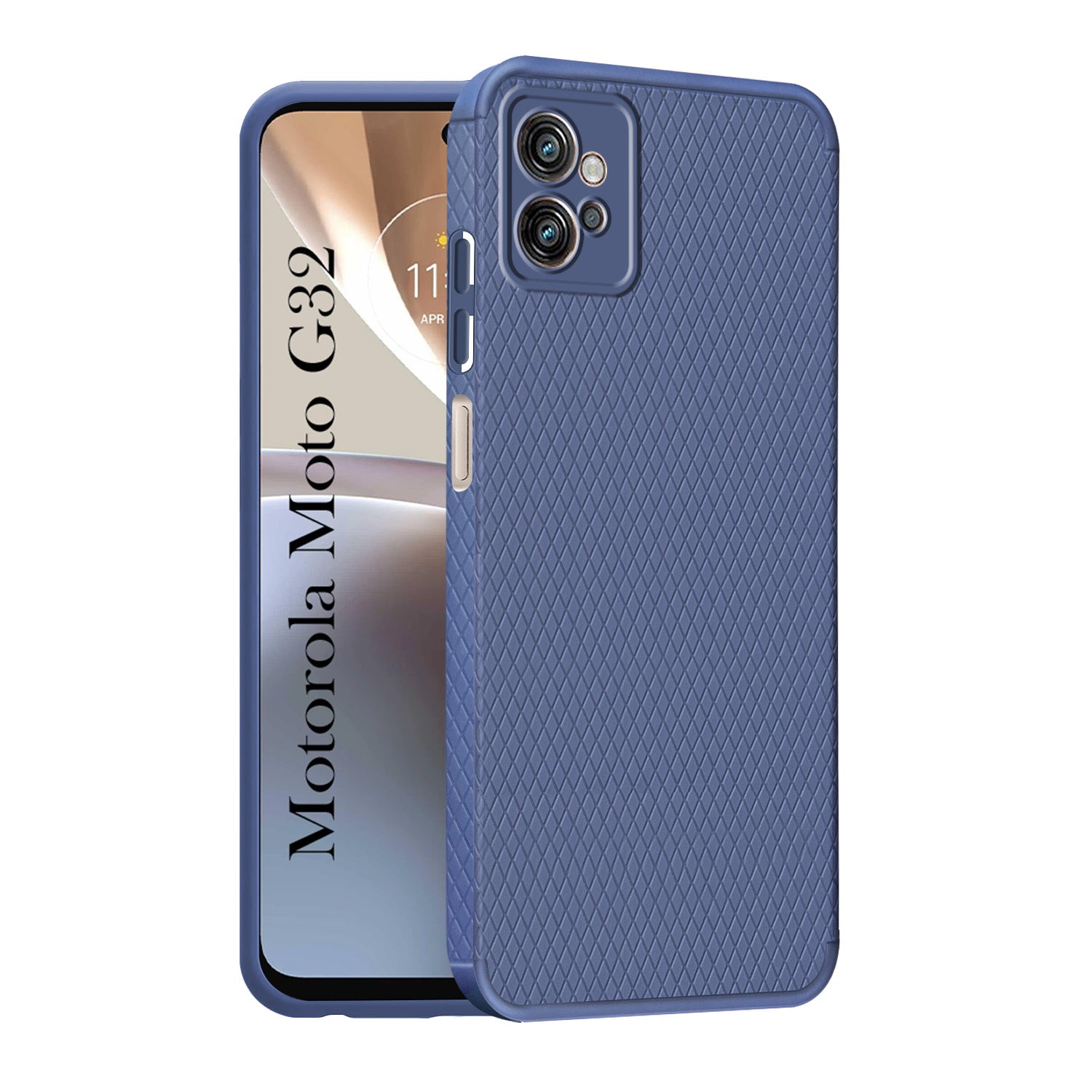For Motorola Moto G32 Back Cover Case (Liquid Silicone | Side Grip | Camera Protection)