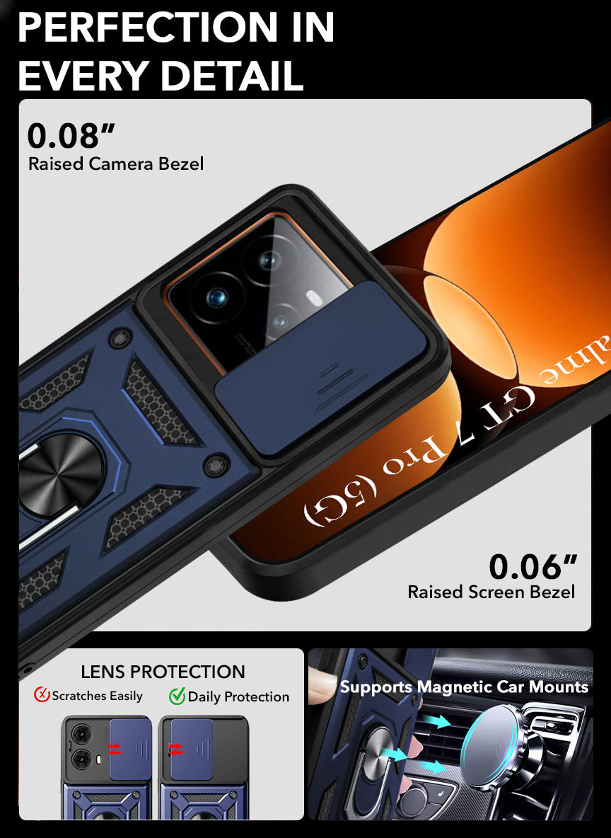 For Realme GT 7 Pro Back Cover Case (Hybrid Dual Armor Polycarbonate)