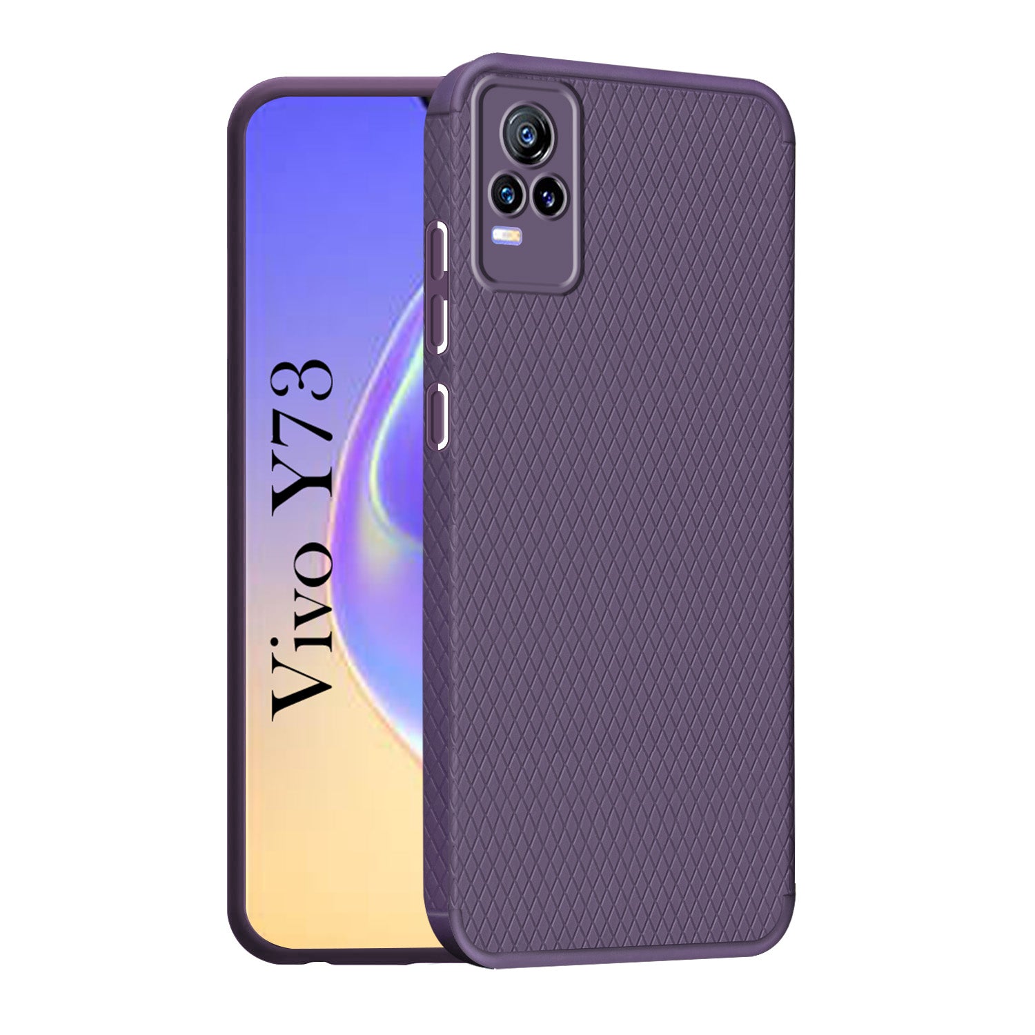 For Vivo Y73 Back Cover Case (Liquid Silicone | Side Grip | Camera Protection)