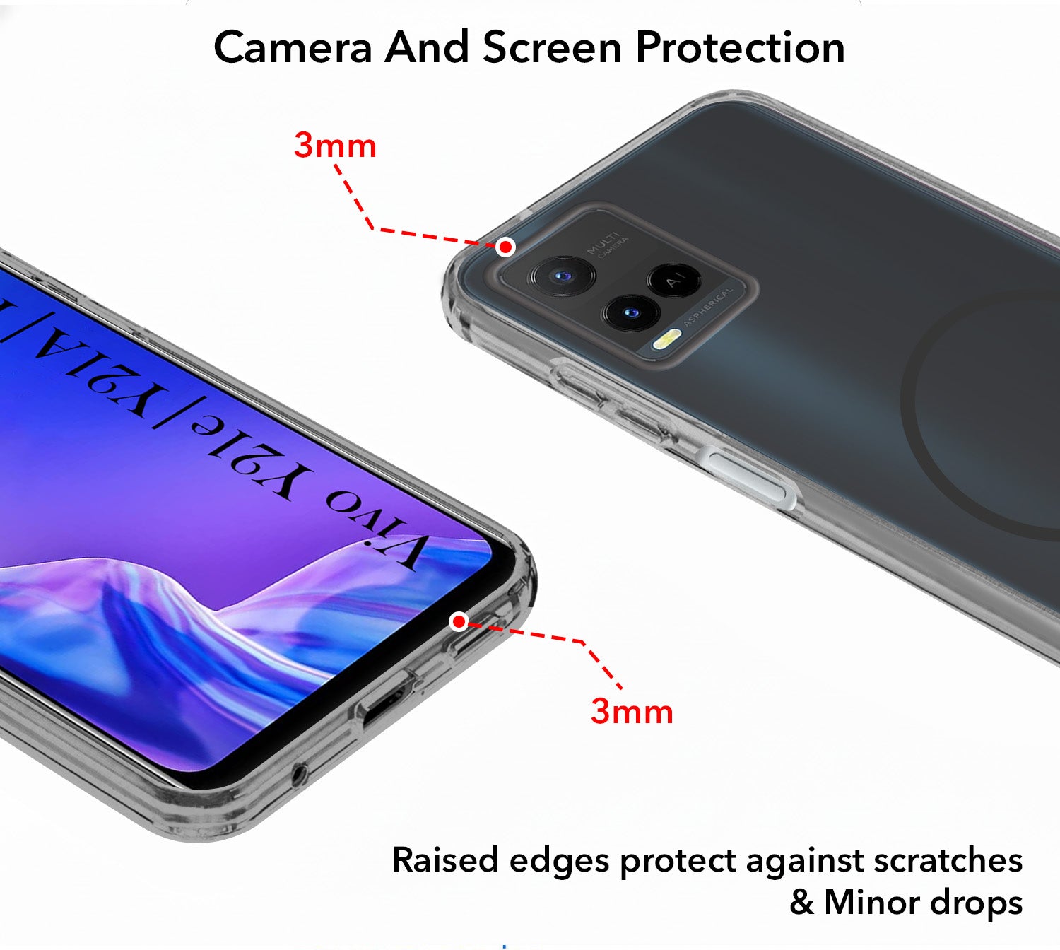 For Vivo Y21e | Vivo Y21A | Vivo Y32 Back Cover Case Silicone (Slim Paper Thin | Camera Protection Bump | Minimalist Professional | Soft Flexible)