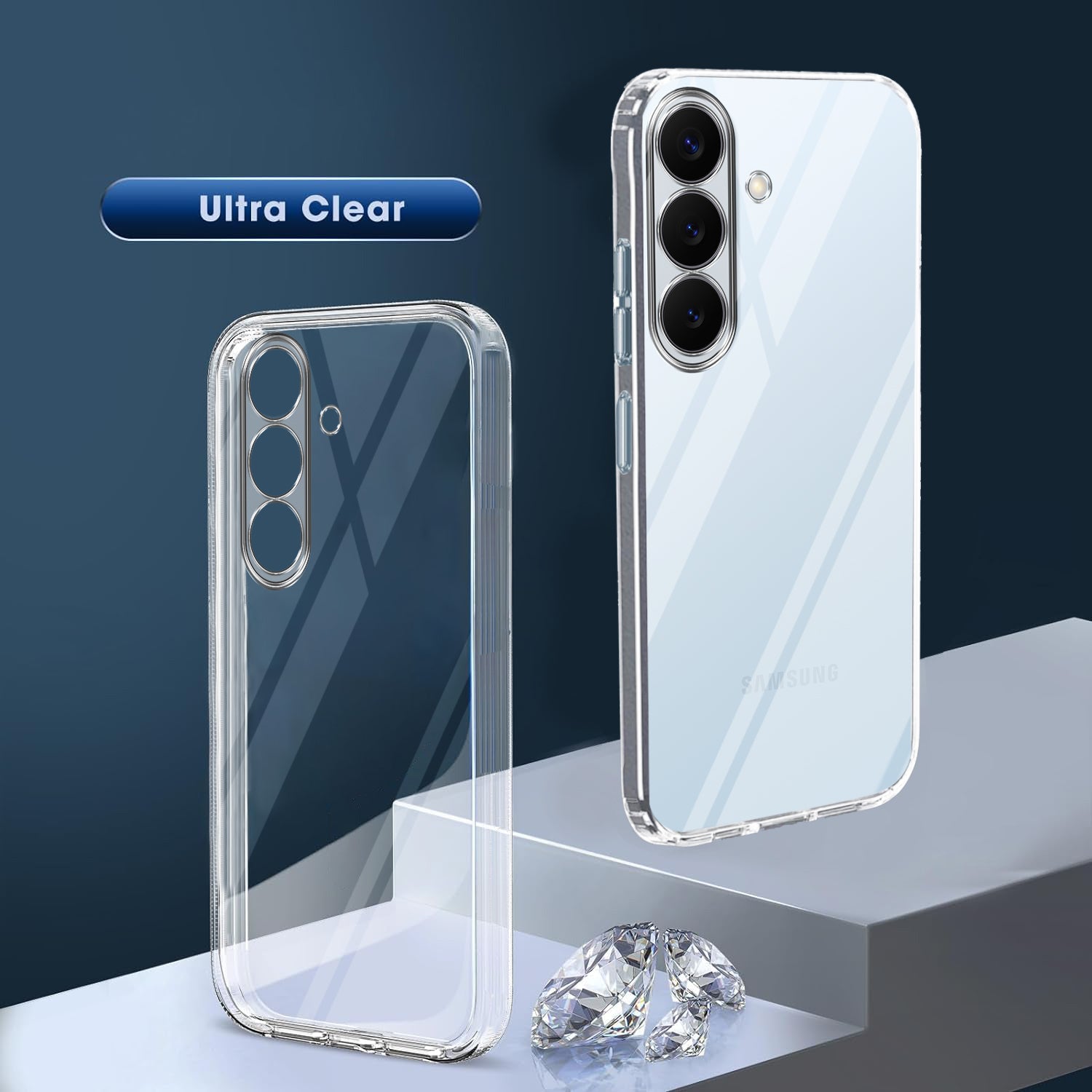 For Samsung Galaxy S26 Plus Back Cover Case Silicone (Clear Shockproof Case with Camera Protection | Soft and Flexible | Transparent)