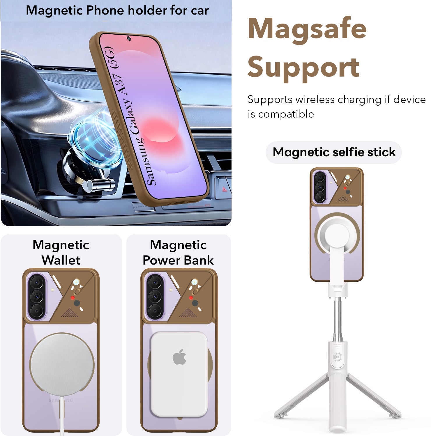 For Samsung Galaxy A37 5G Back Cover Case Lifetime Anti-Yellow Clear (Camera Protection | Side Grip | Wireless MagSafe Compatible)