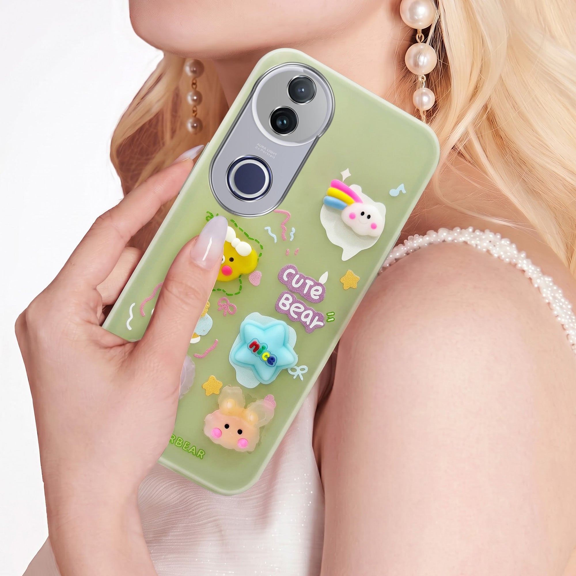 For Vivo T4R Back Cover Case (3D Cute Cartoons | Hard Back Side Soft | Matte Premium Finish | HD Printing)
