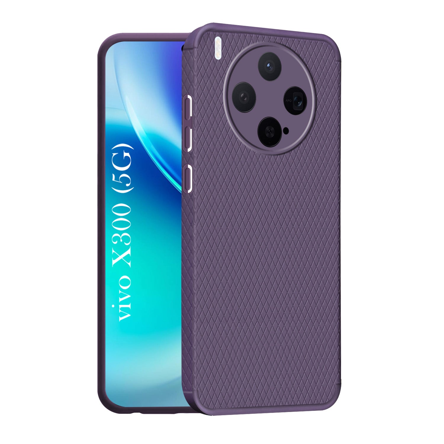 For Vivo X300 5G Back Cover Case Liquid Silicone (Camera Protection | Side Grip Texture | Soft and Flexible)