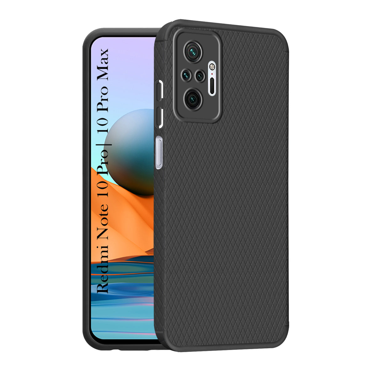For Xiaomi Mi Redmi Note 10 Pro | 10 Pro Max Back Cover Case Max Liquid Silicone (Camera Protection | Side Grip Texture | Soft and Flexible)