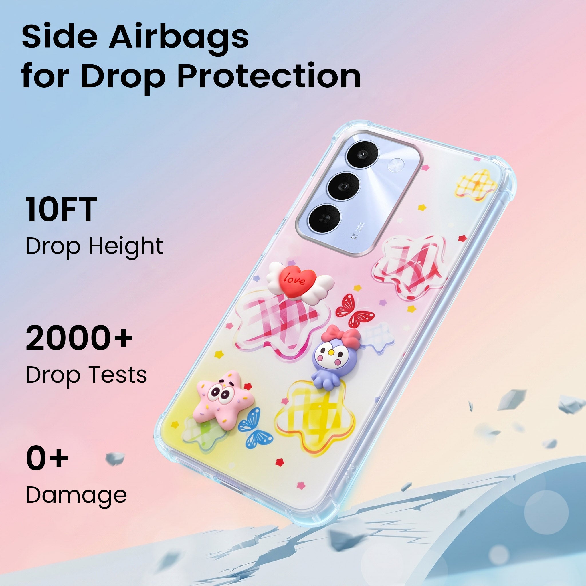 For Realme C83 5G Back Cover Case (3D Cute Cartoons | Hard Back Side Soft | Matte Premium Finish | HD Printing)