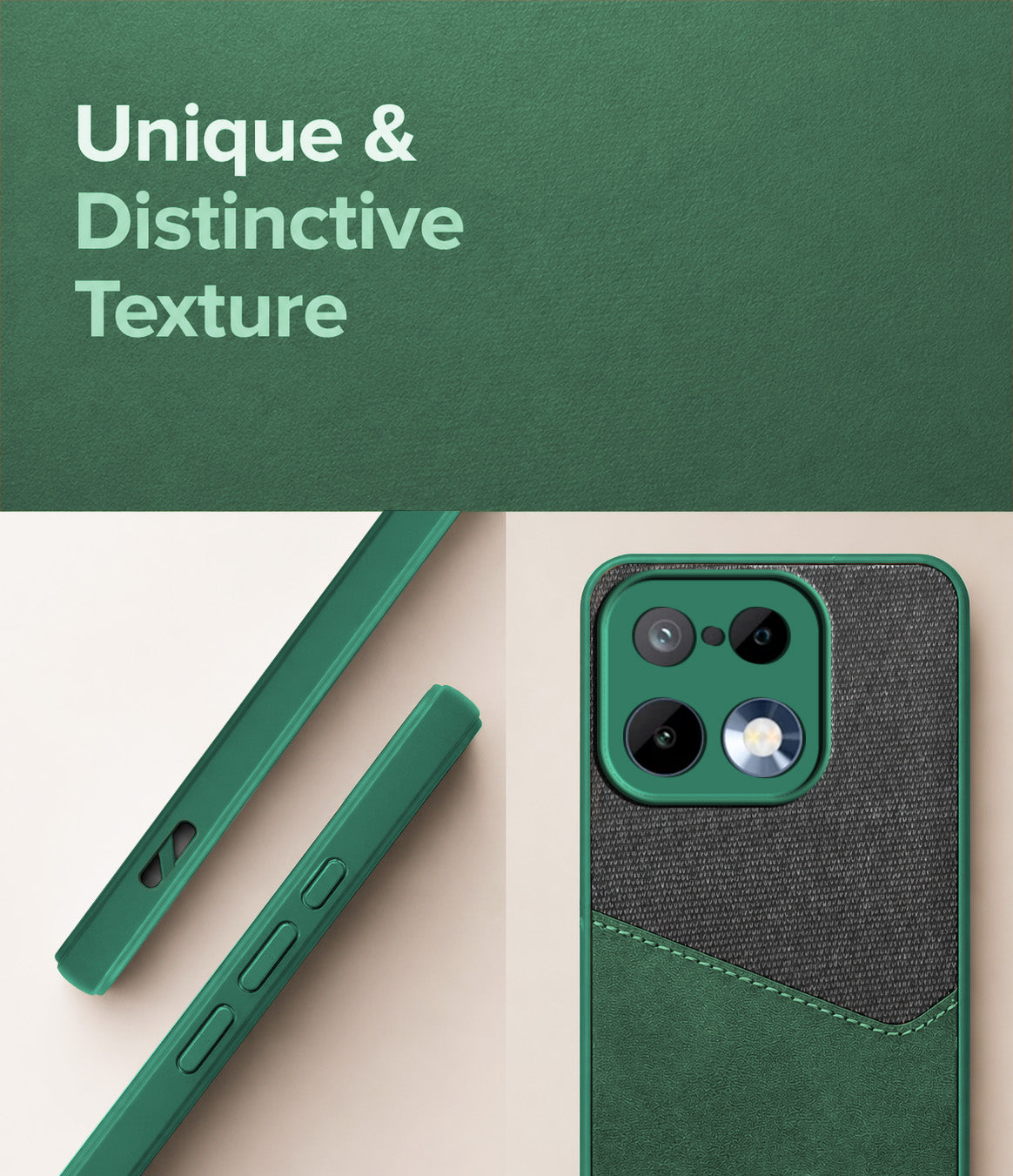 For Realme 16 Pro Back Cover Case (Dual PU Leather Stitch | Professional Minimalist | Soft and Flexible)