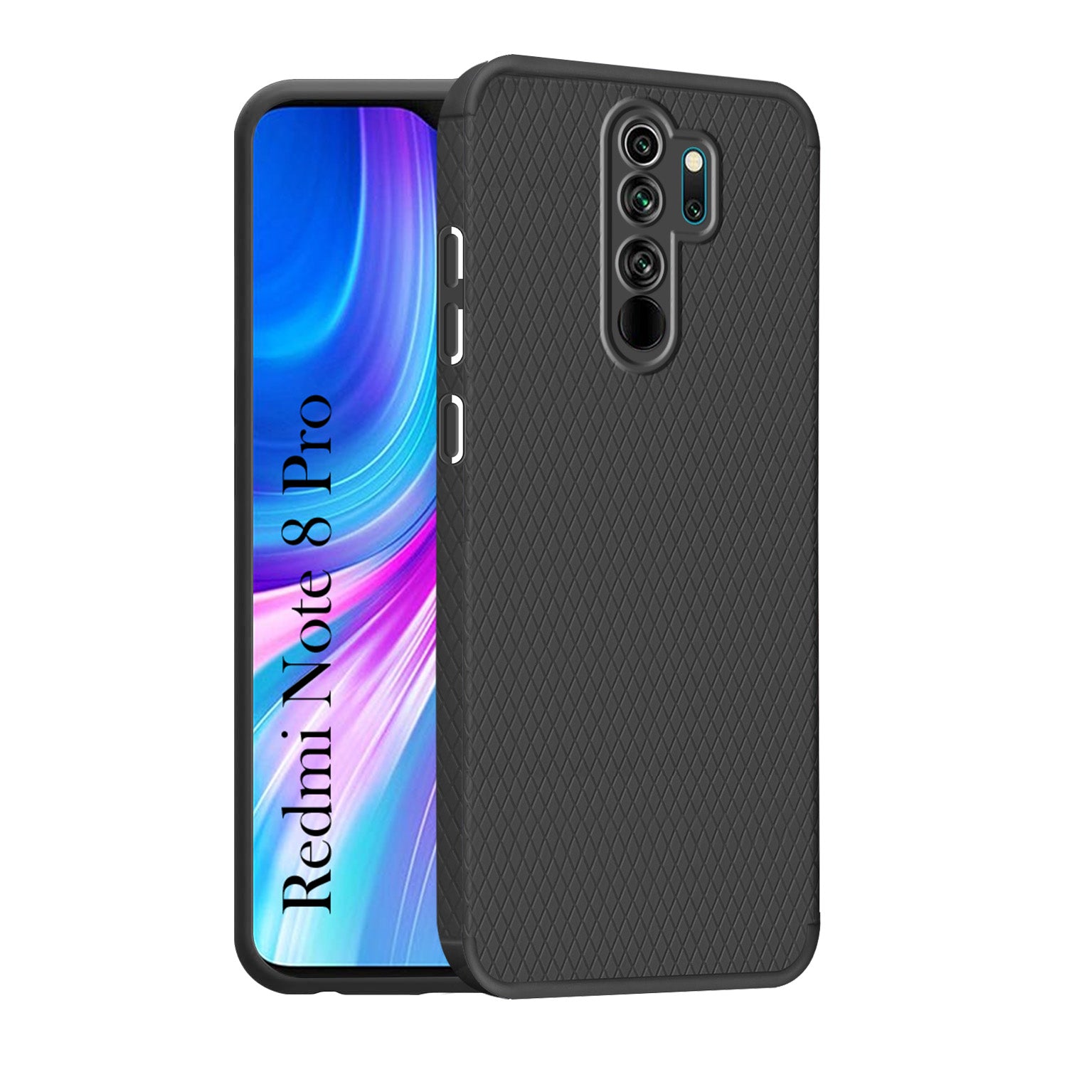 For Xiaomi Mi Redmi Note 8 Pro Back Cover Case (Liquid Silicone | Side Grip | Camera Protection)